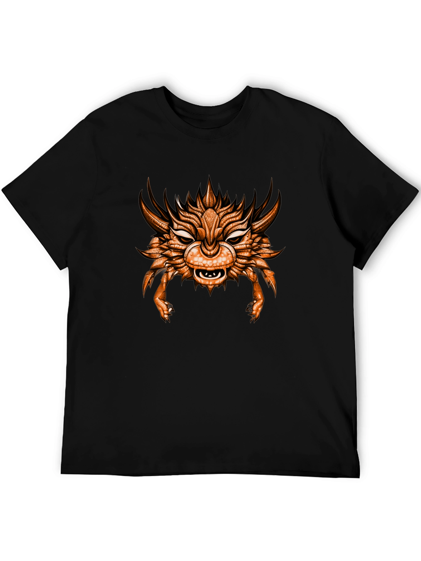 Mythical Creature Graphic Tee - Black Cotton