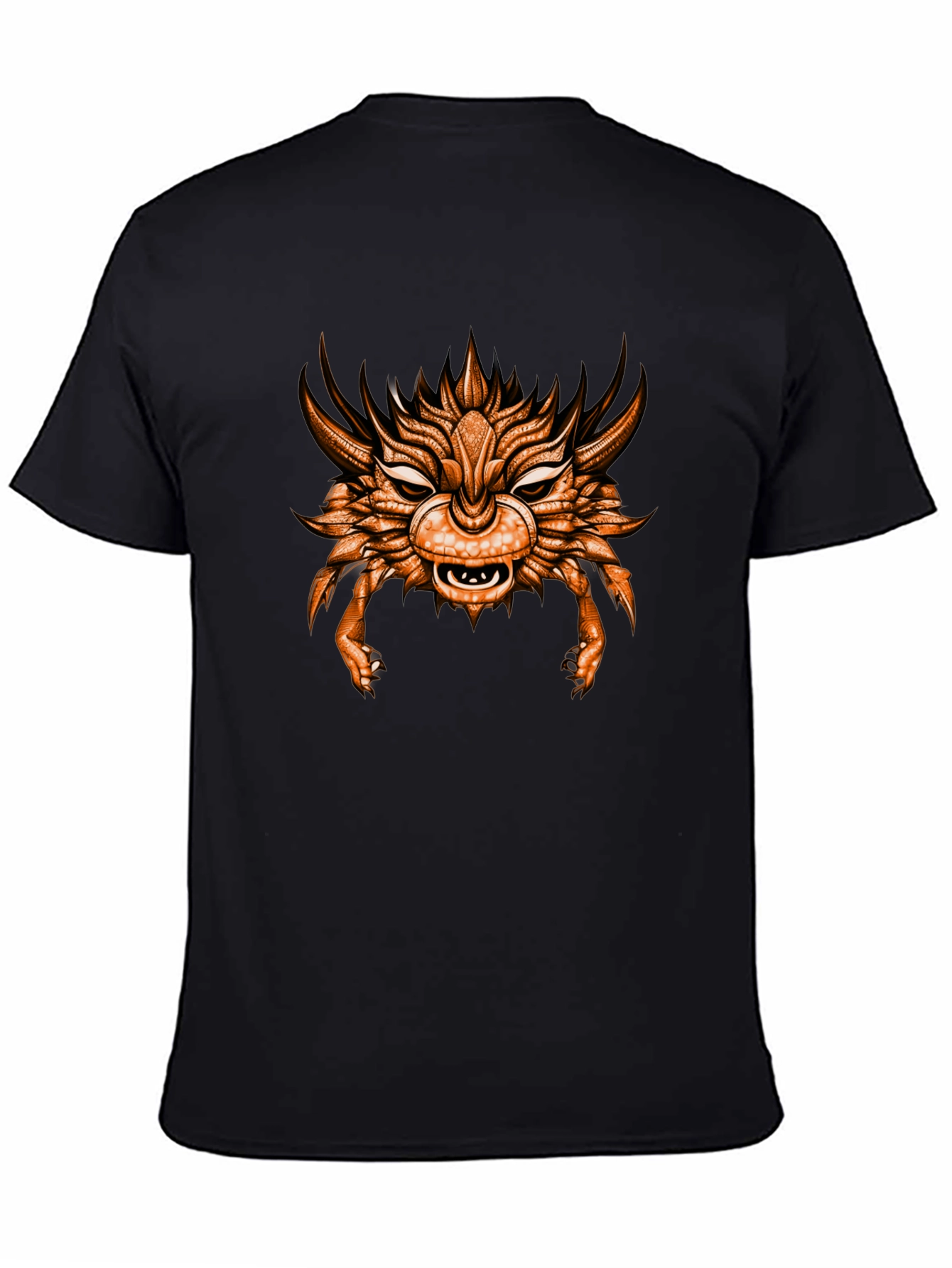 Mythical Creature Graphic Tee - Black Cotton