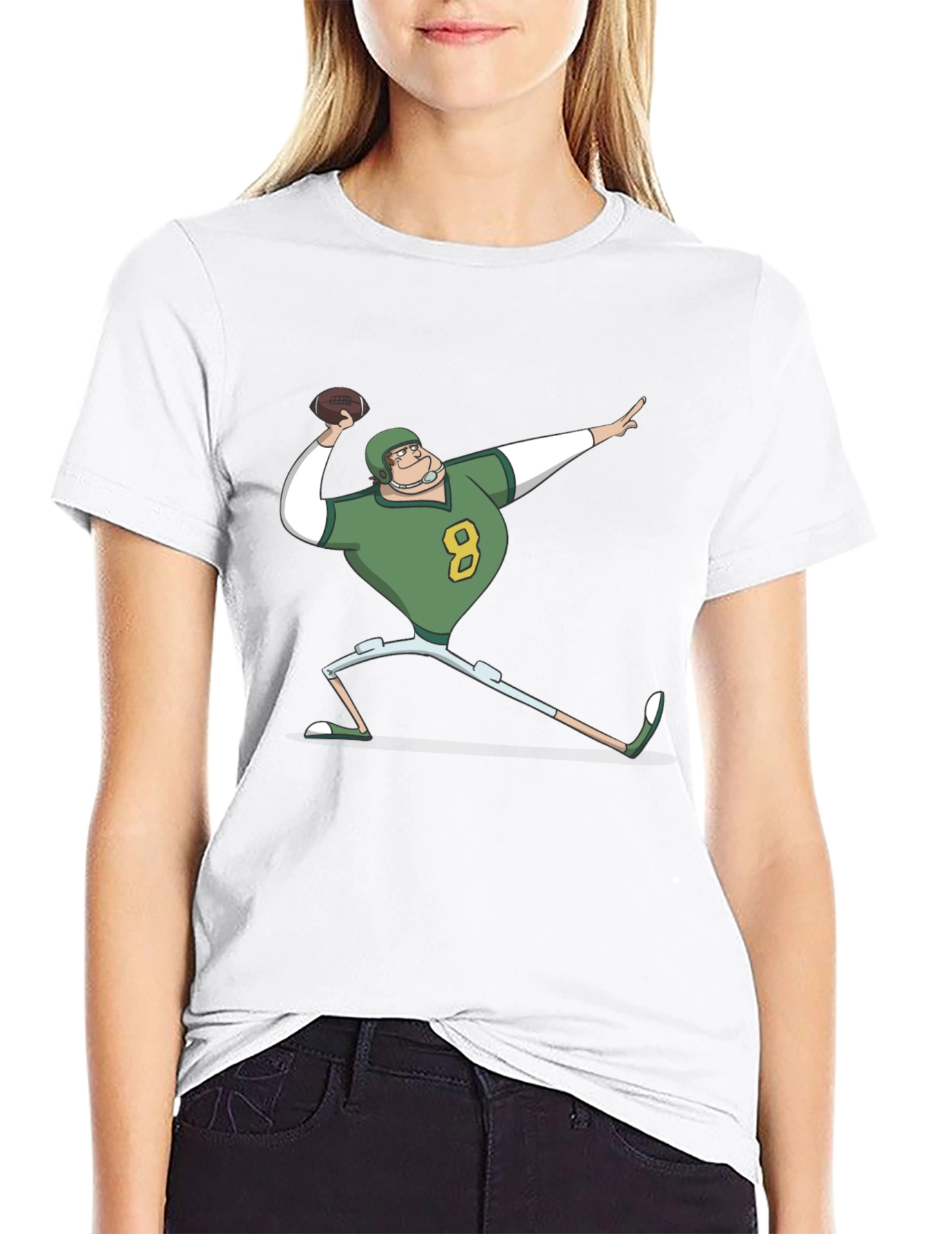 Cartoon Football Player T-Shirt