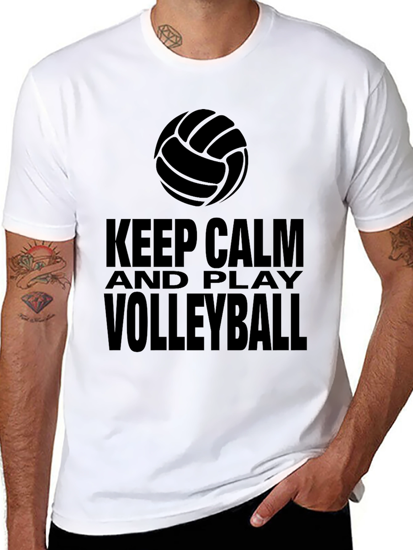 Keep Calm Volleyball Graphic T-Shirt