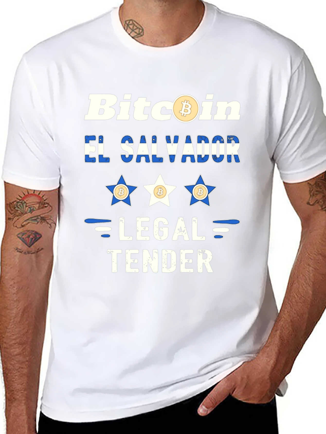 Bitcoin El Salvador Legal Tender Graphic T-Shirt