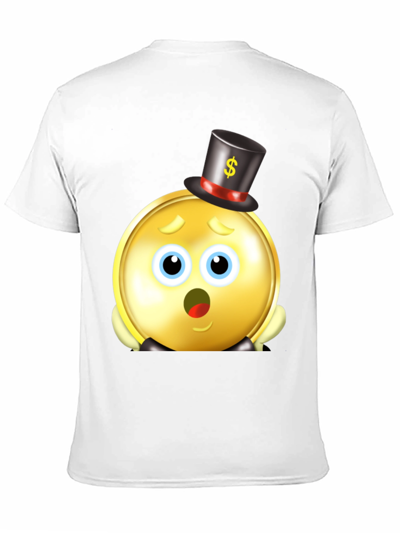 Funny Coin Emoji Black T-Shirt