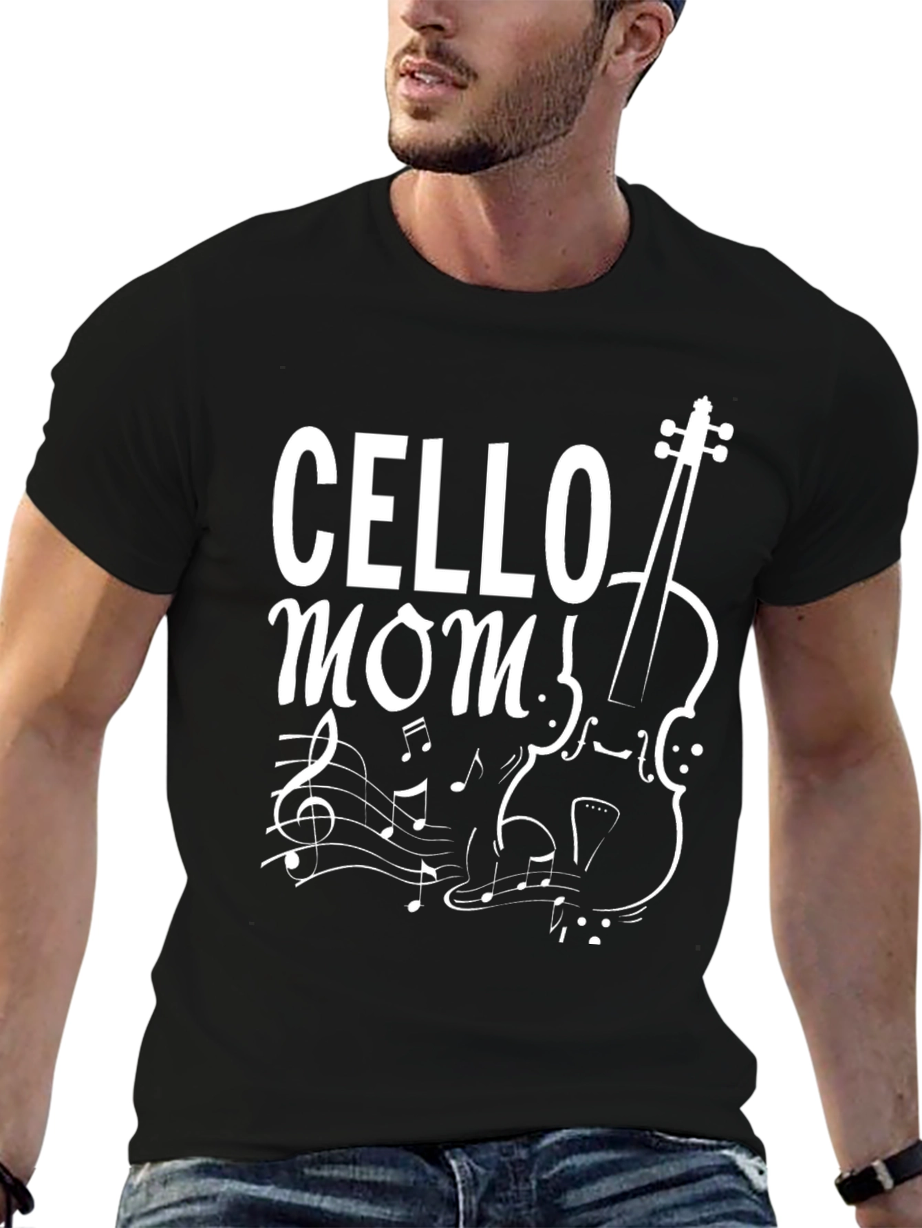 Cello Mom Graphic T-Shirt - Music Lover Tee