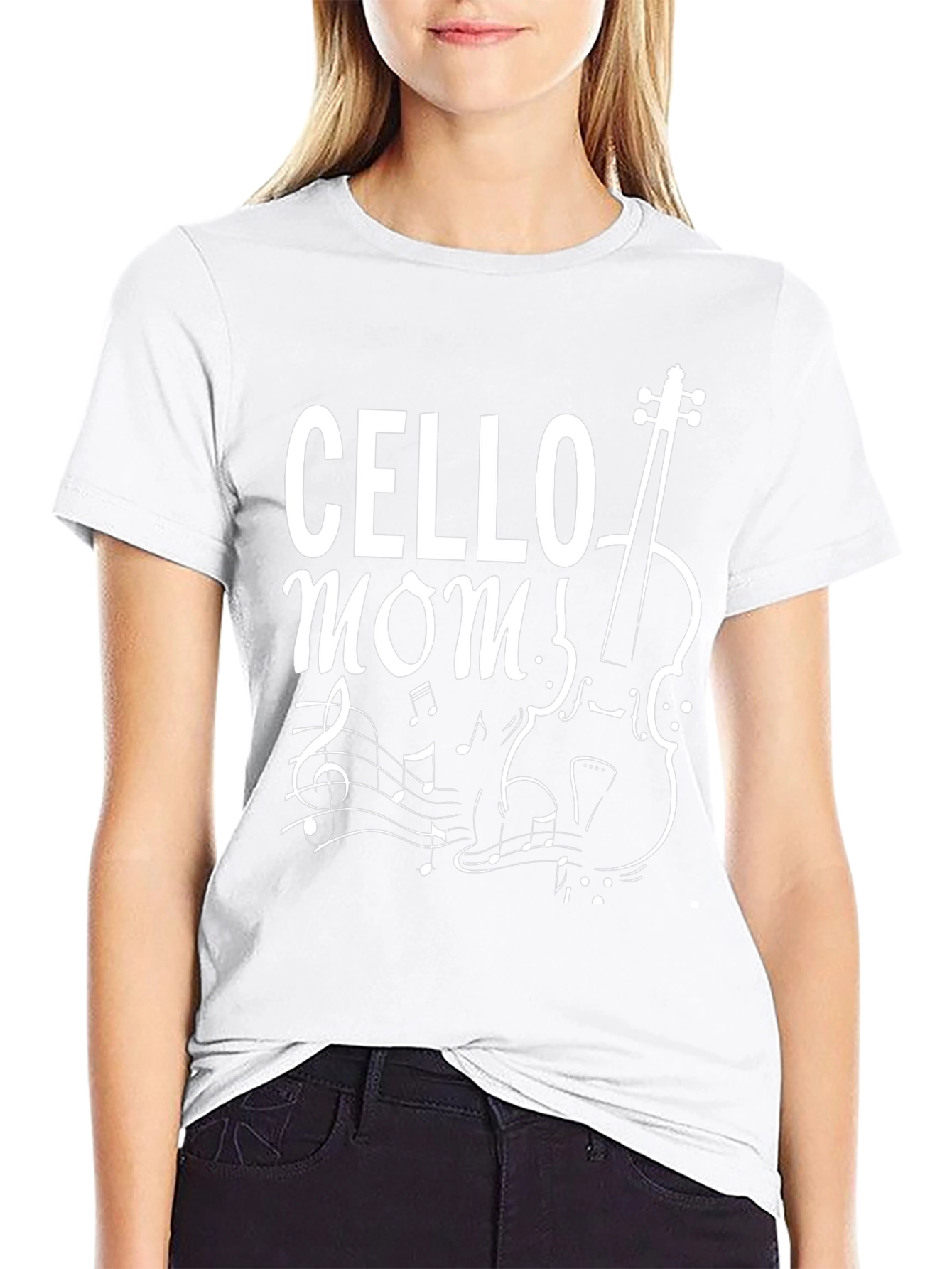 Cello Mom Graphic T-Shirt - Music Lover Tee
