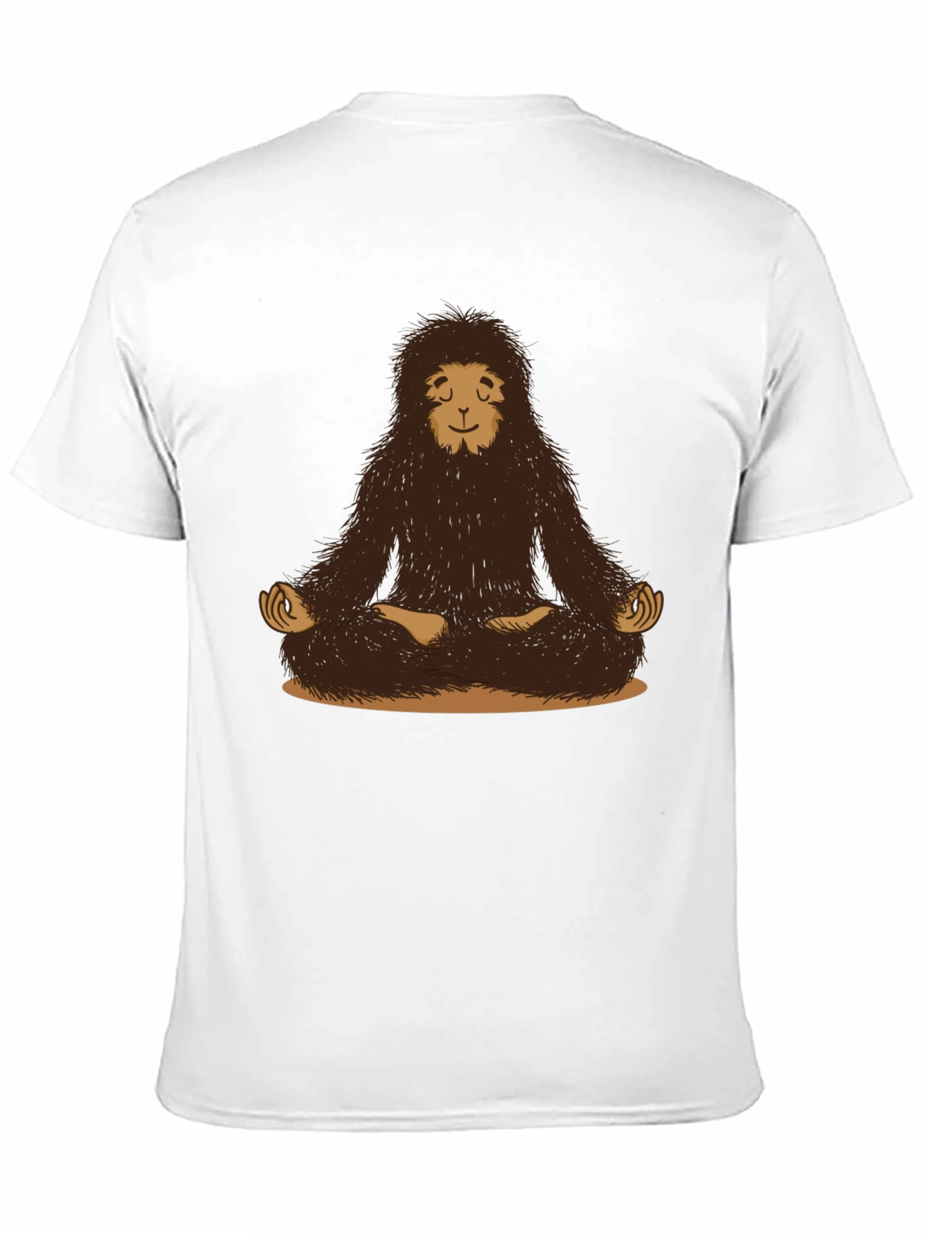 Zen Sasquatch Black T-Shirt - Meditating Bigfoot Design