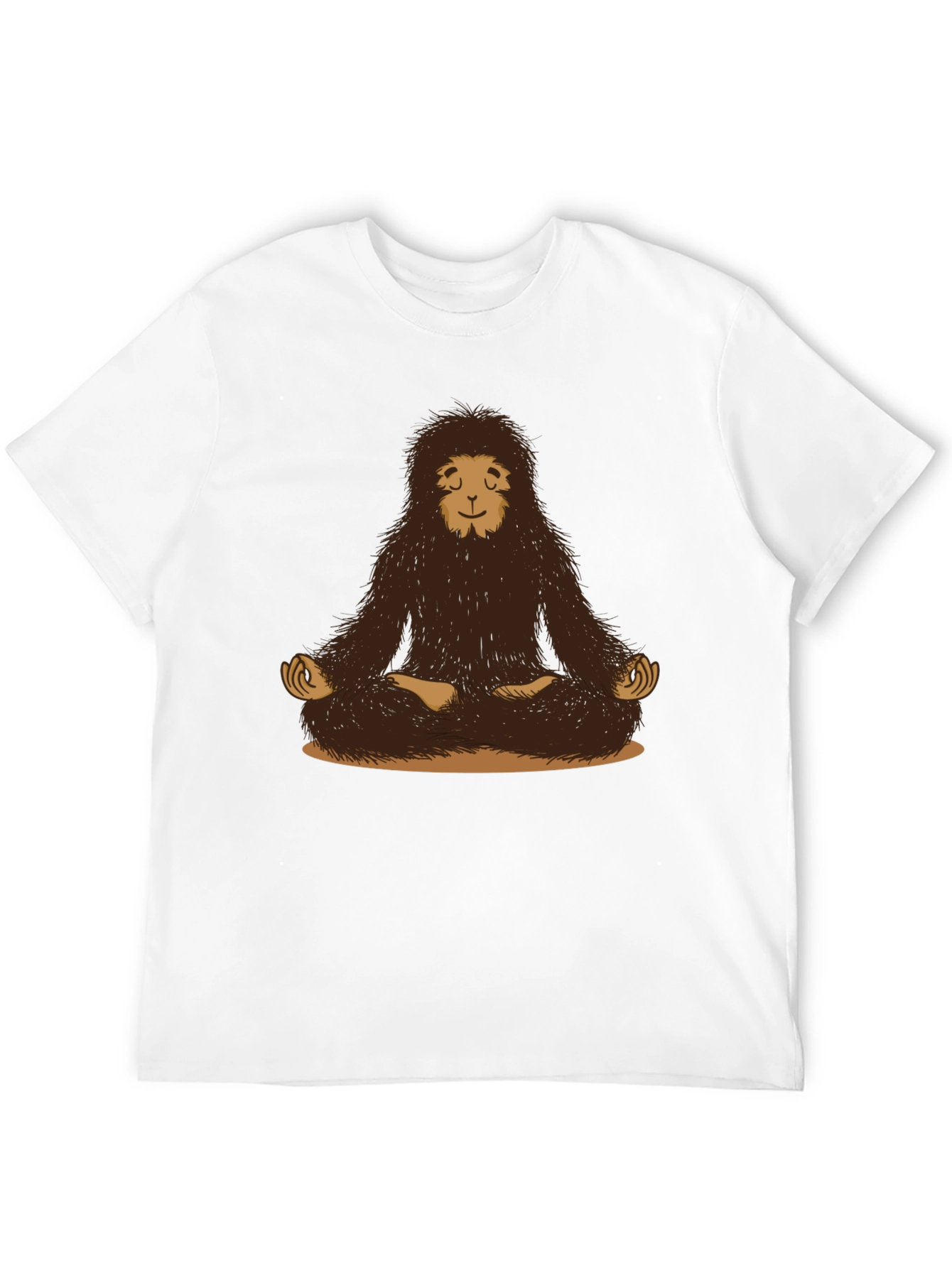 Zen Sasquatch Black T-Shirt - Meditating Bigfoot Design