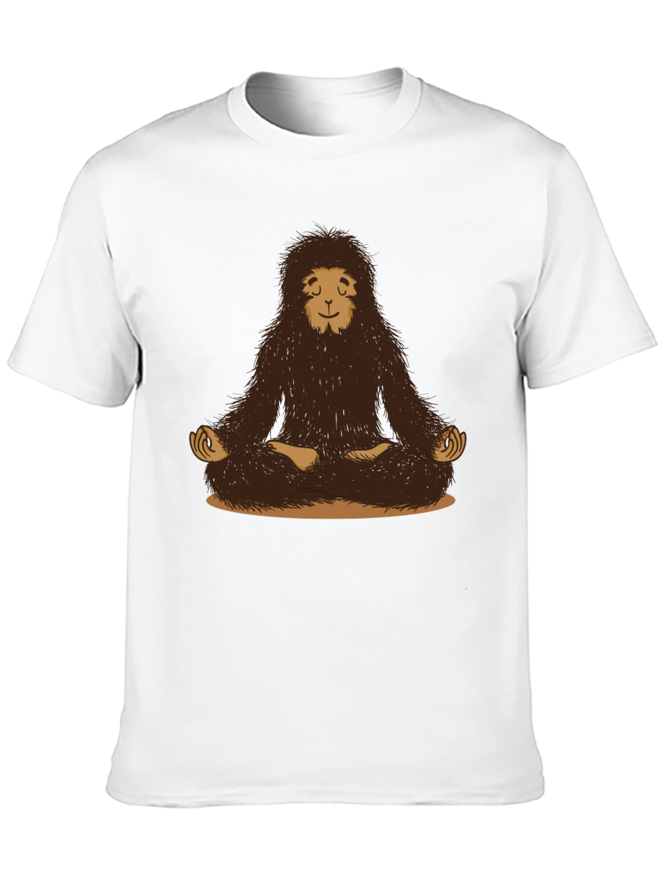 Zen Sasquatch Black T-Shirt - Meditating Bigfoot Design