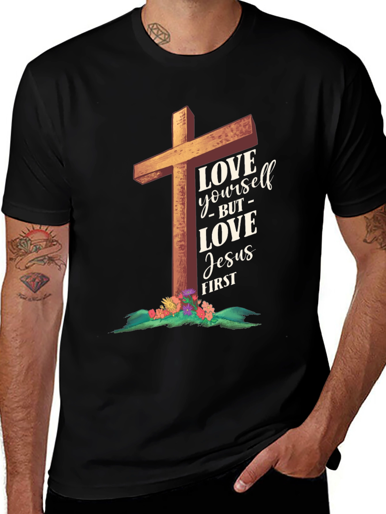Love Jesus First Graphic Tee