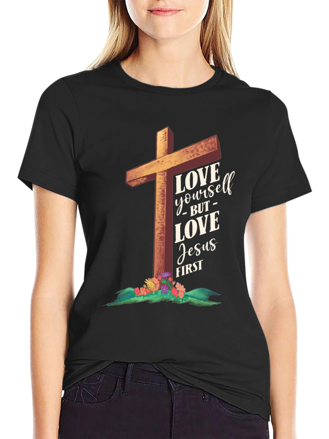 Love Jesus First Graphic Tee