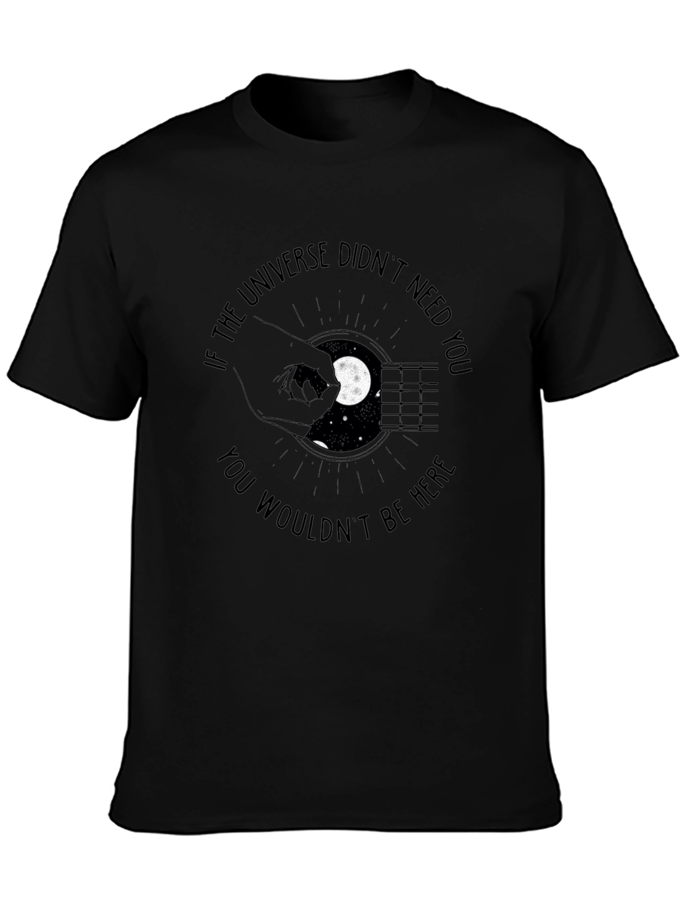 Universe Needs You Graphic T-Shirt - Black