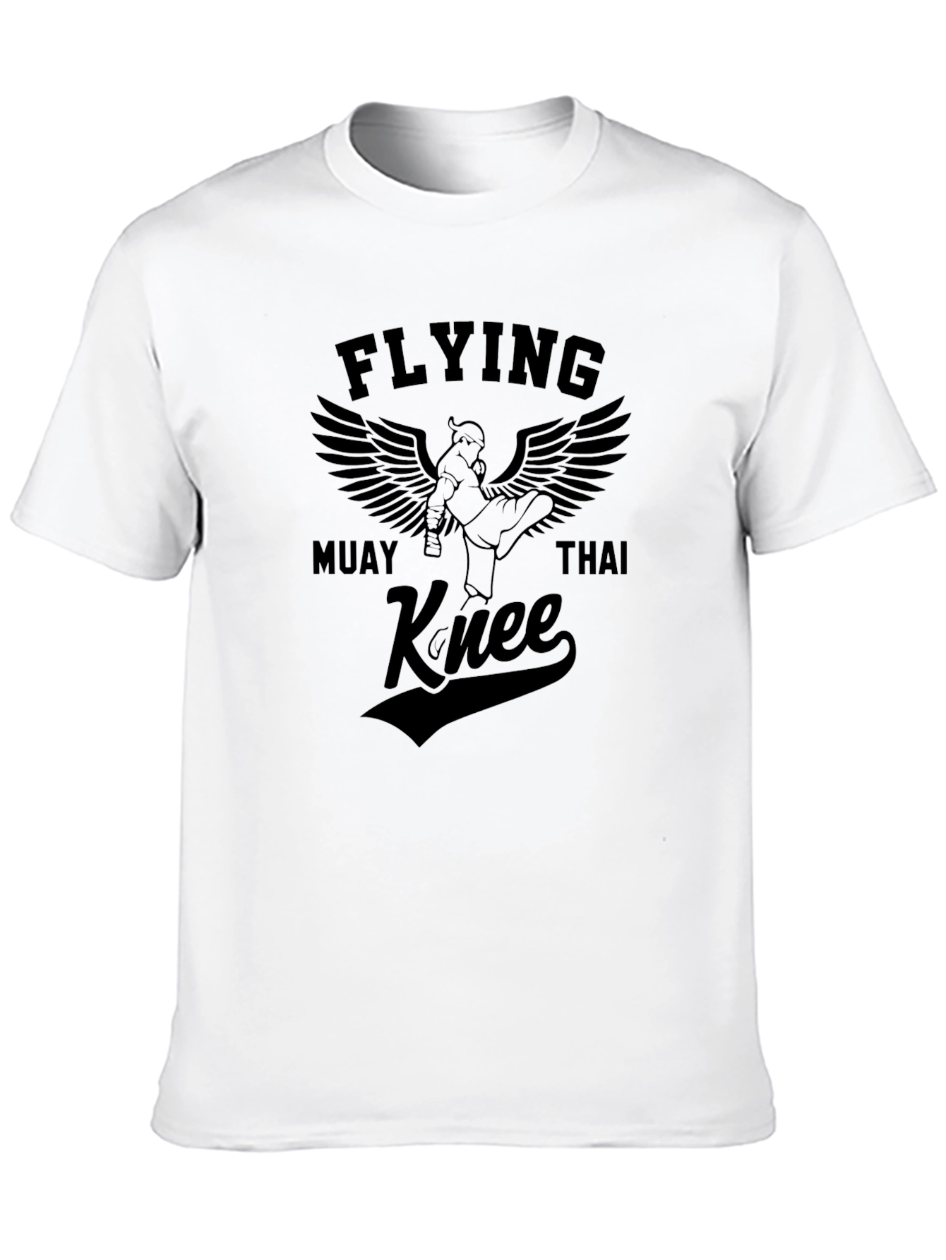 Flying Muay Thai Knee T-Shirt - Black