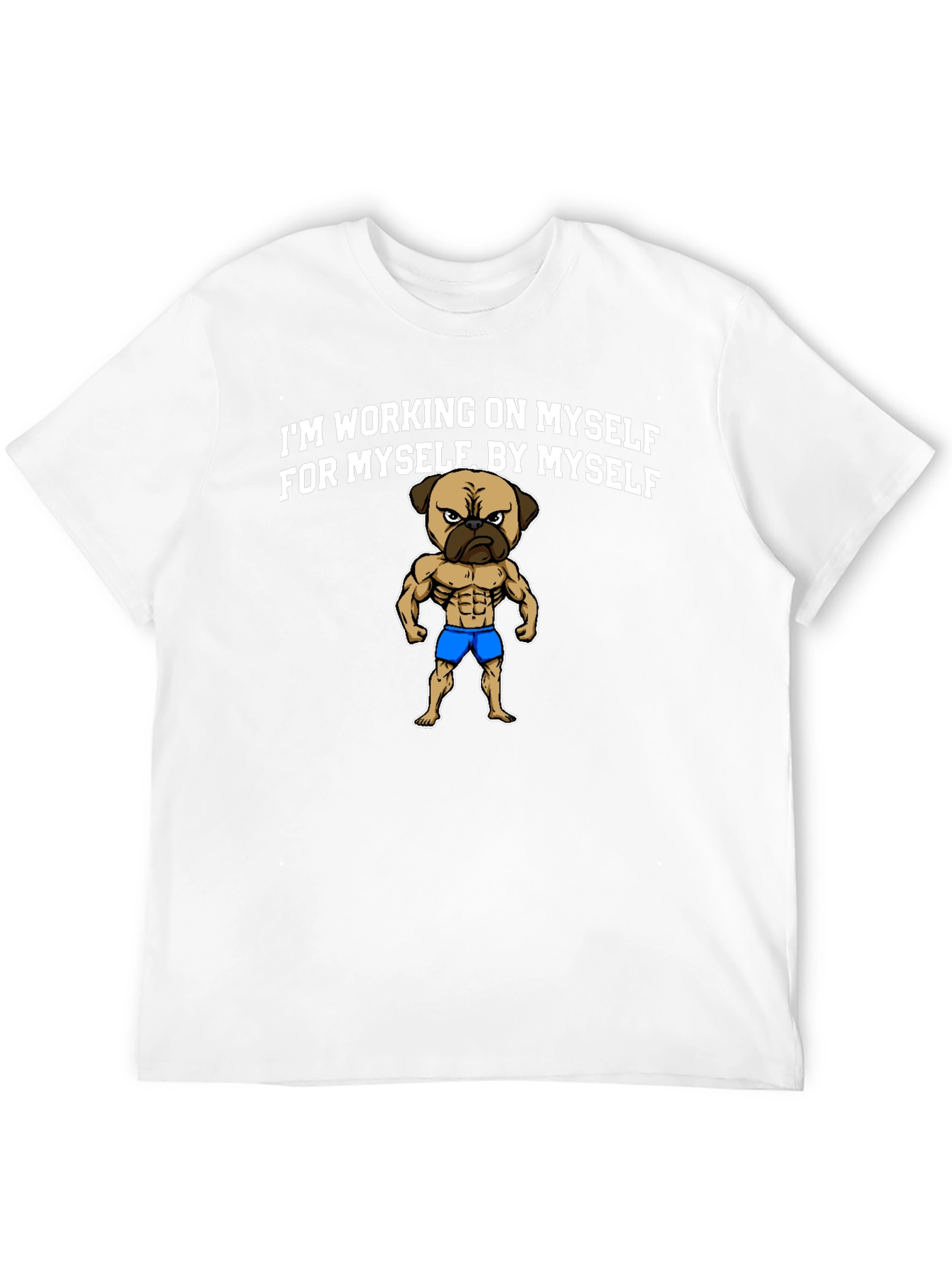 Gym Pug Black T-Shirt