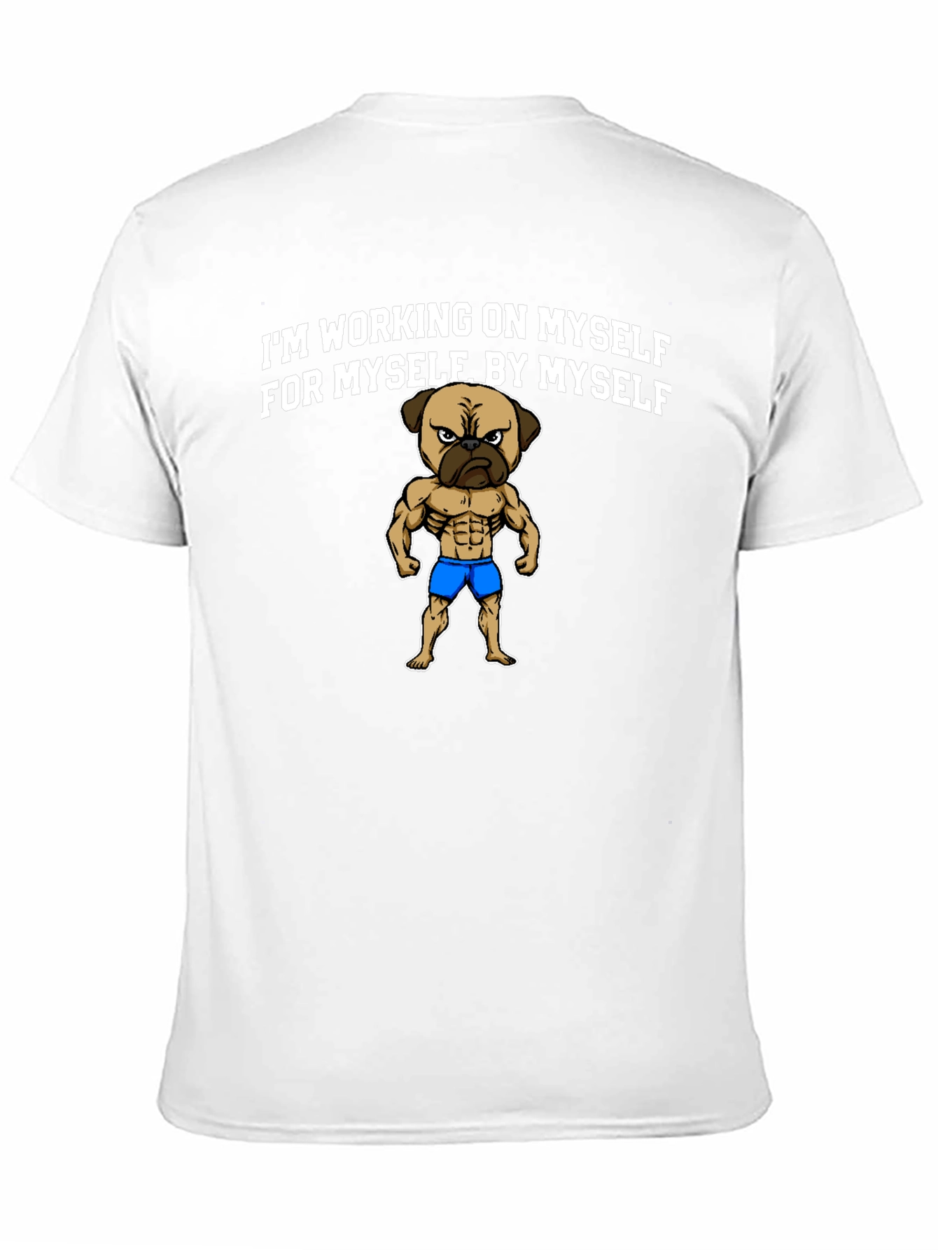 Gym Pug Black T-Shirt