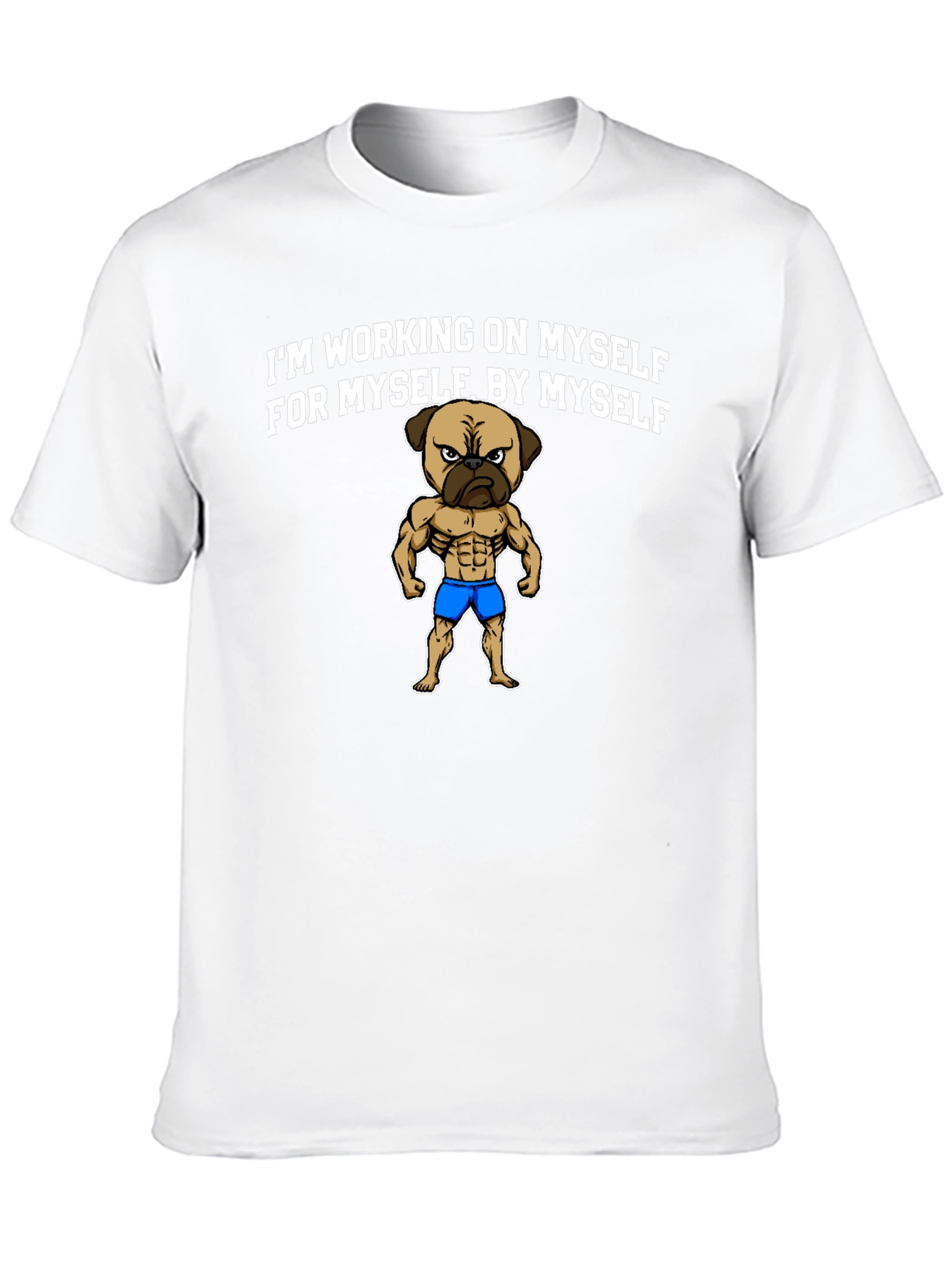 Gym Pug Black T-Shirt