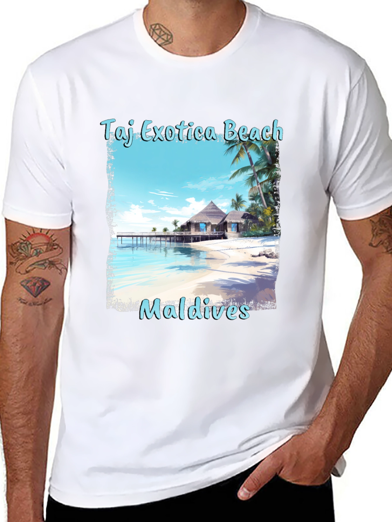 Taj Exotica Beach Maldives T-Shirt