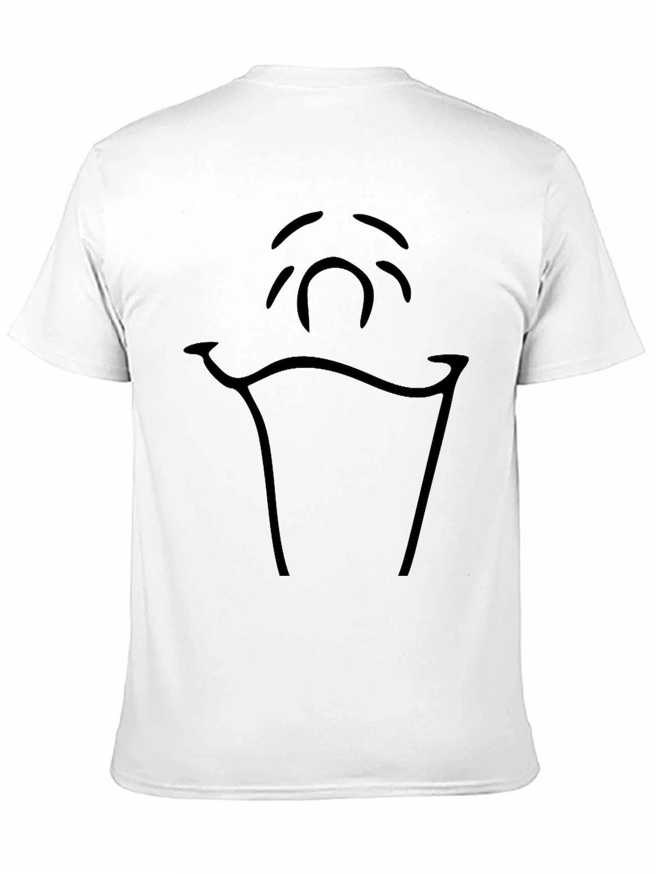 Abstract Face Graphic Black Tee
