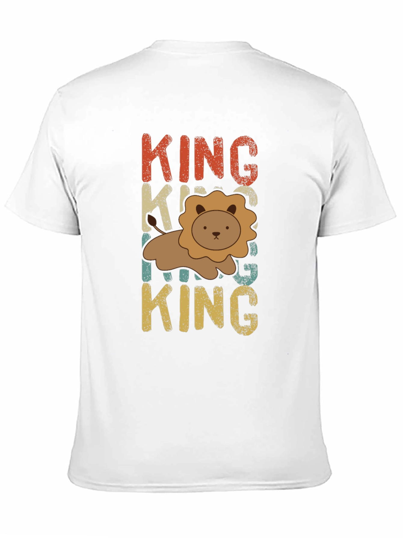 King Lion Graphic T-Shirt - Retro Style