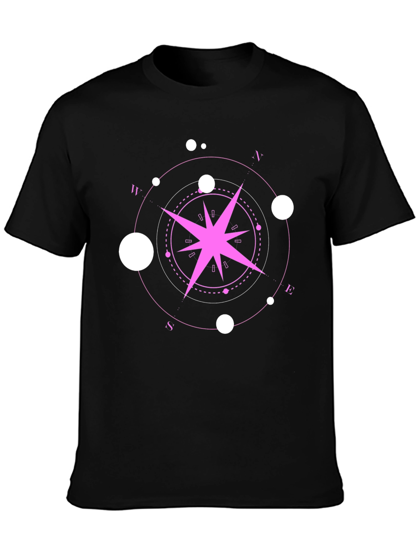 Compass Rose Graphic Tee - Black