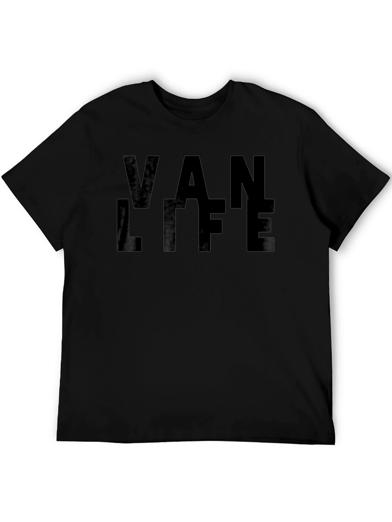Van Life Graphic T-Shirt - Black Casual Tee