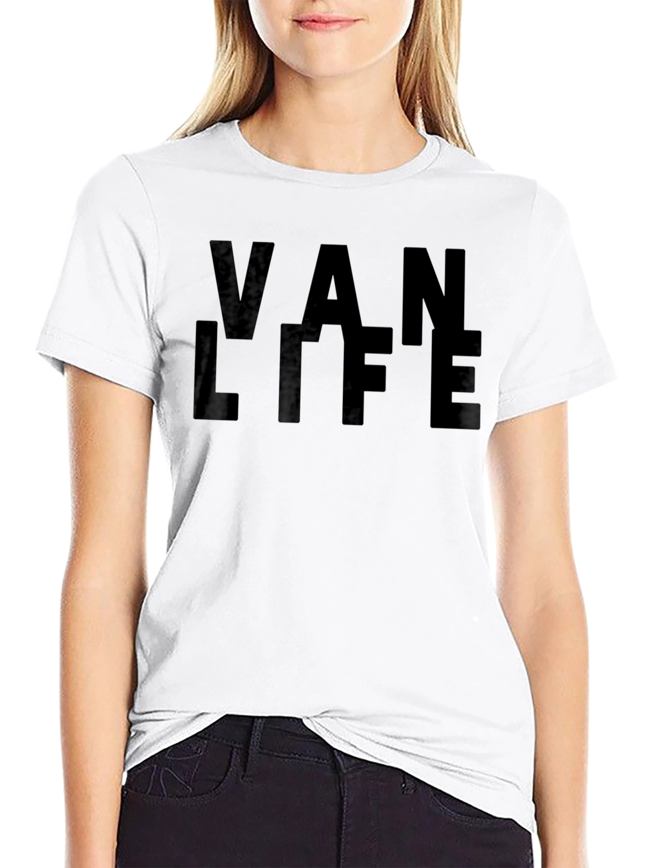 Van Life Graphic T-Shirt - Black Casual Tee