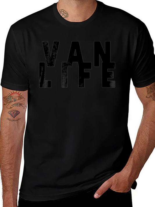 Van Life Graphic T-Shirt - Black Casual Tee