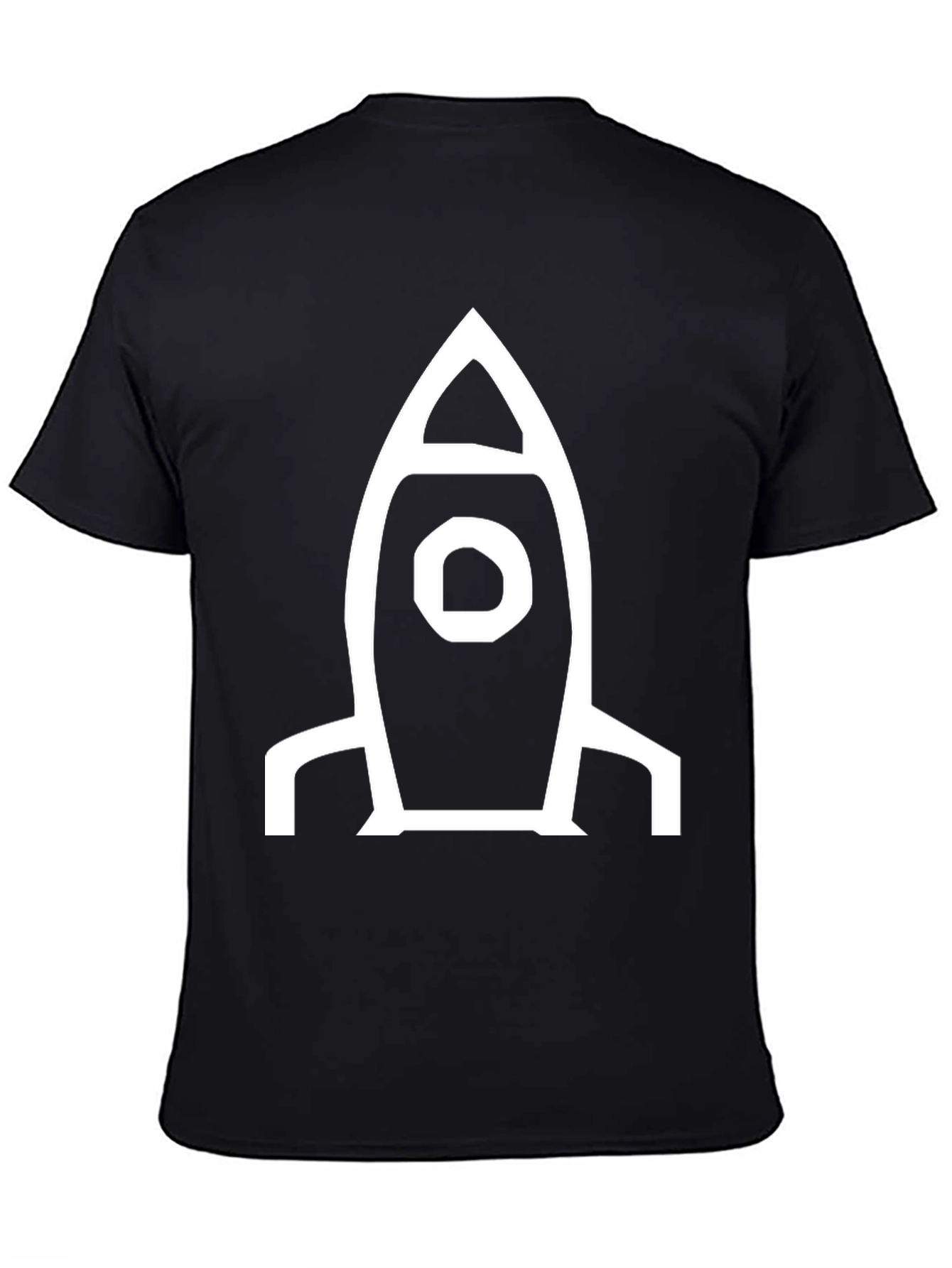 Rocket Graphic T-Shirt - Black Cotton Blend