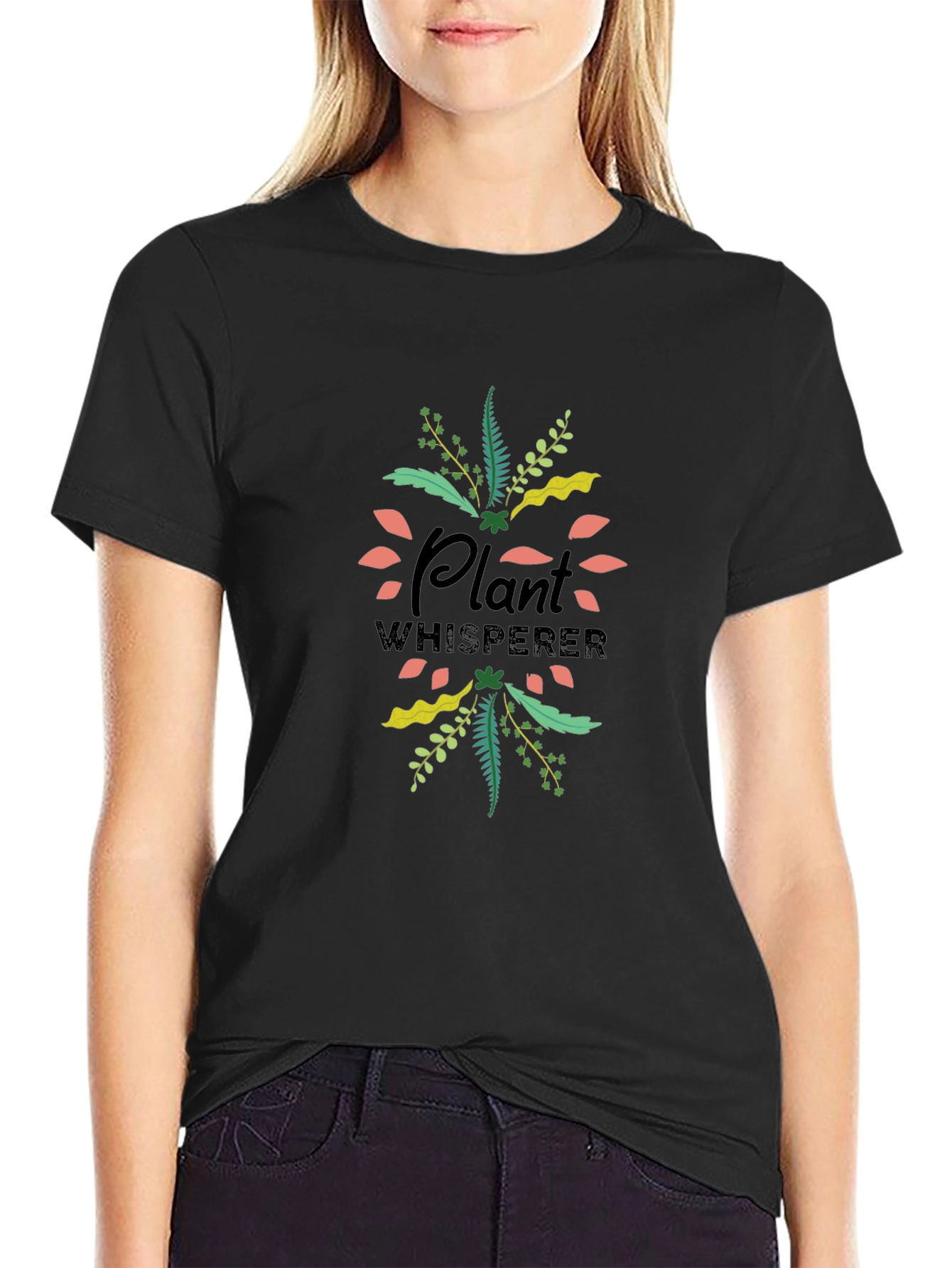 Plant Whisperer Graphic T-Shirt - Black
