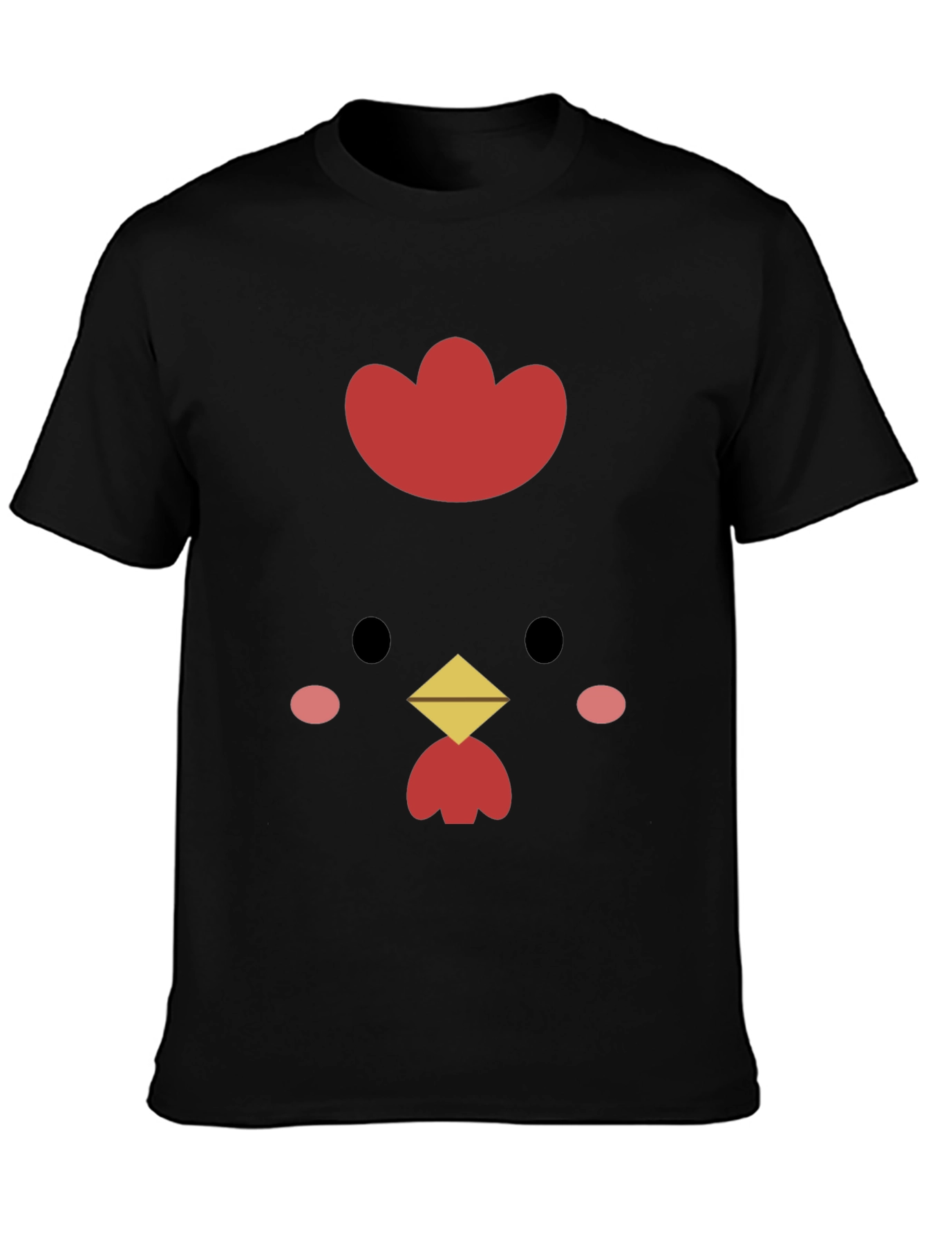 Cute Chicken Graphic Tee - Black