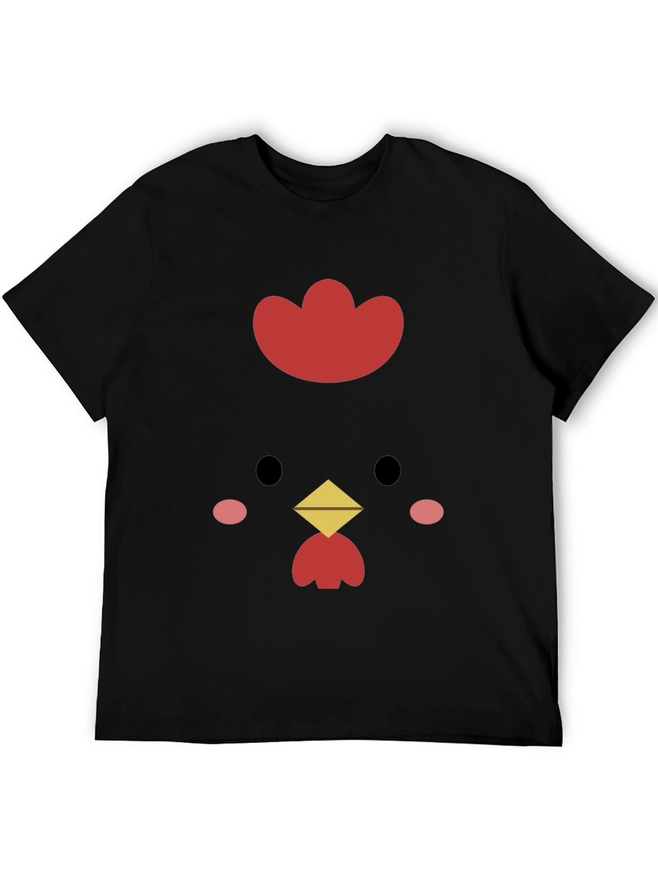 Cute Chicken Graphic Tee - Black