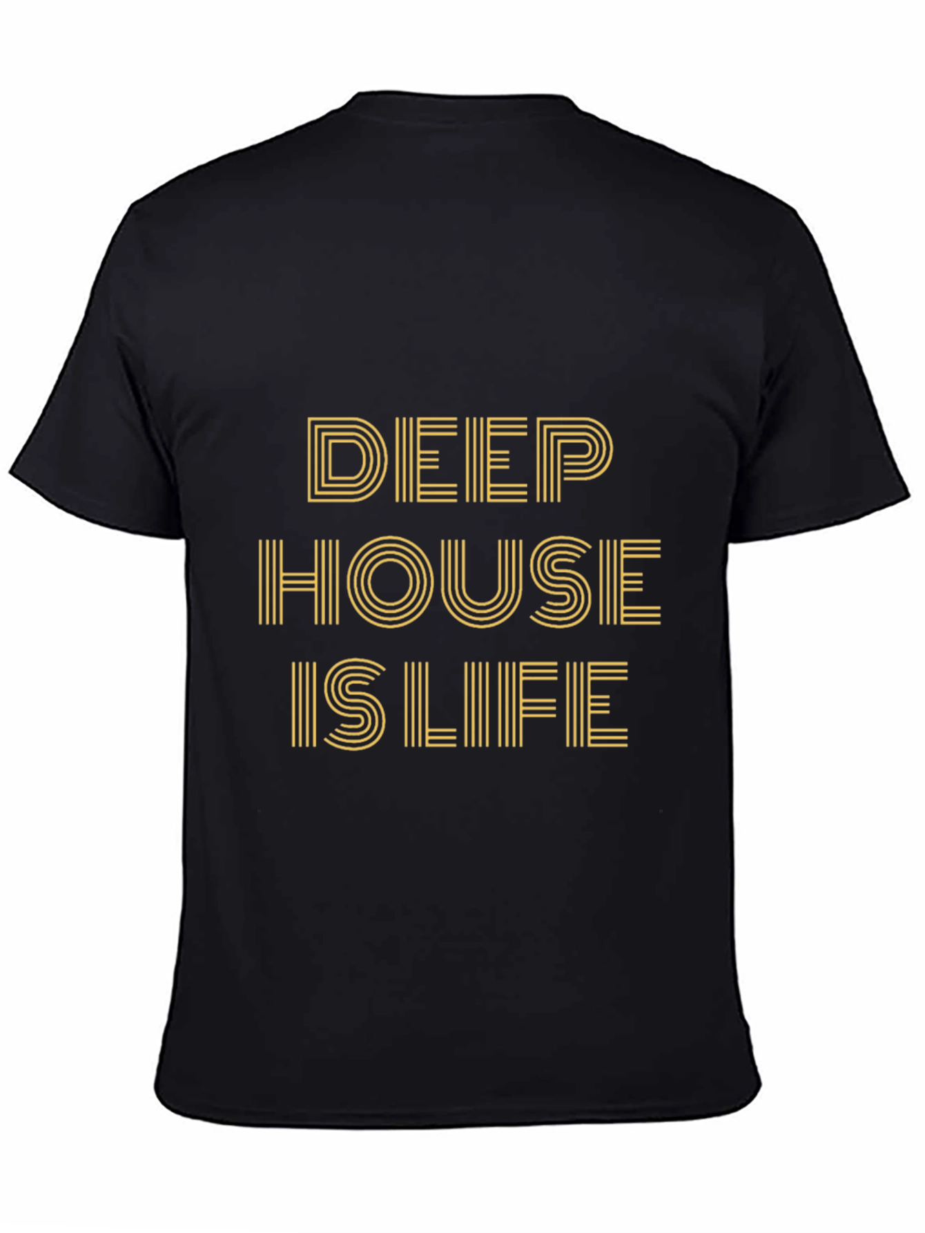 Deep House is Life Graphic Tee - Black