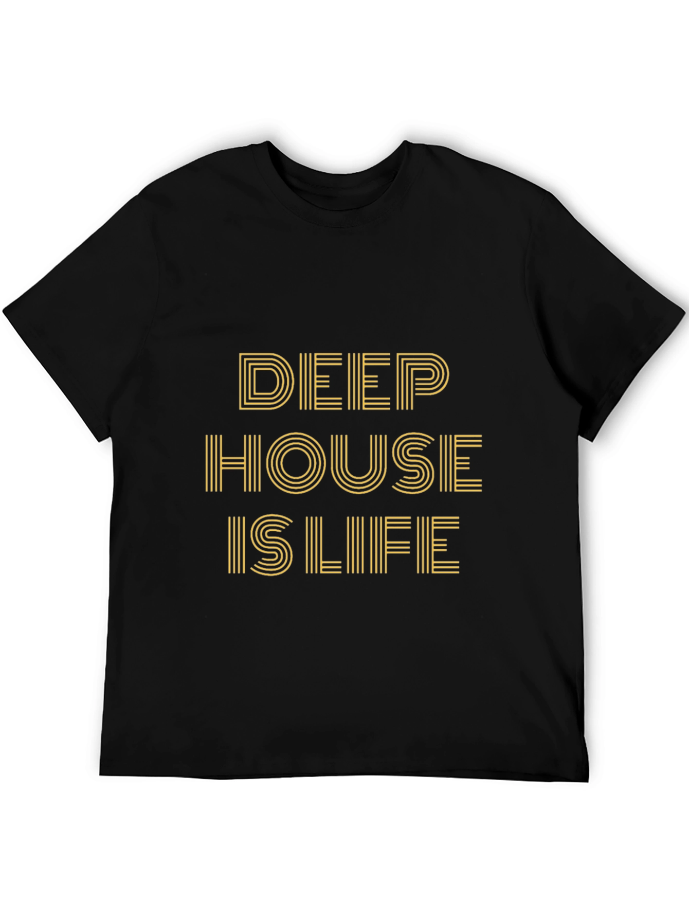 Deep House is Life Graphic Tee - Black