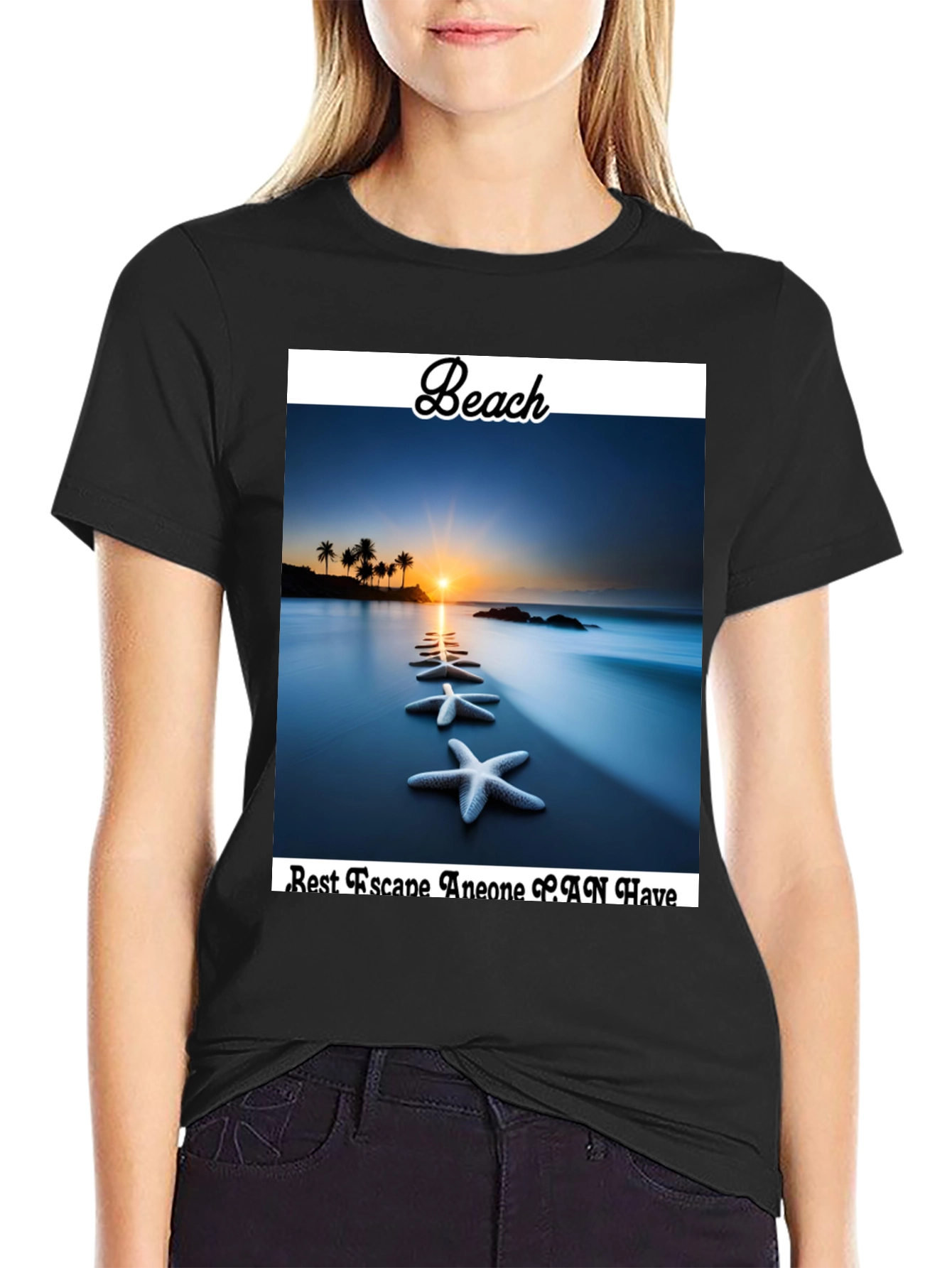 Beach Starfish T-Shirt - Best Escape Anyone Can Have