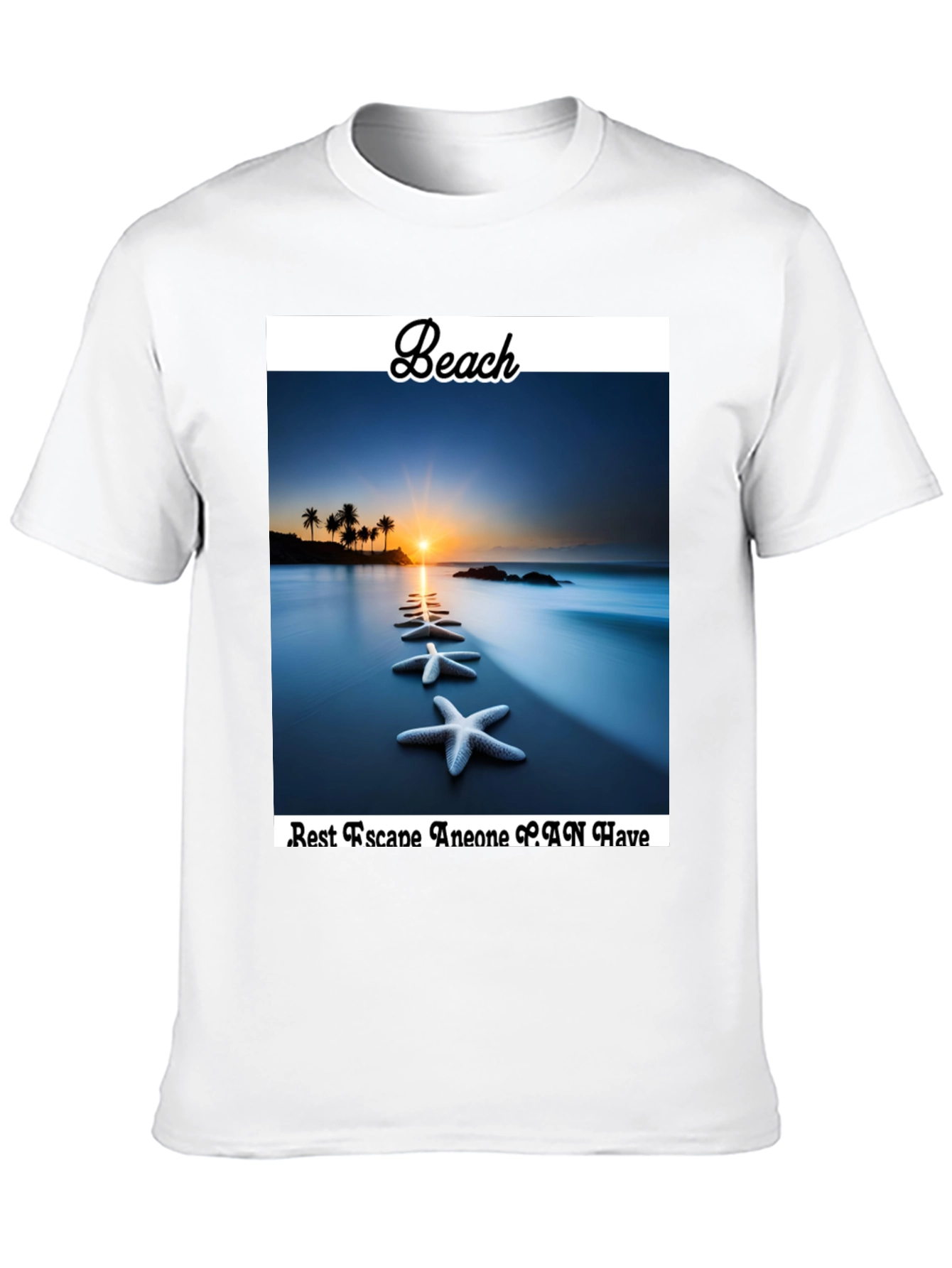 Beach Starfish T-Shirt - Best Escape Anyone Can Have