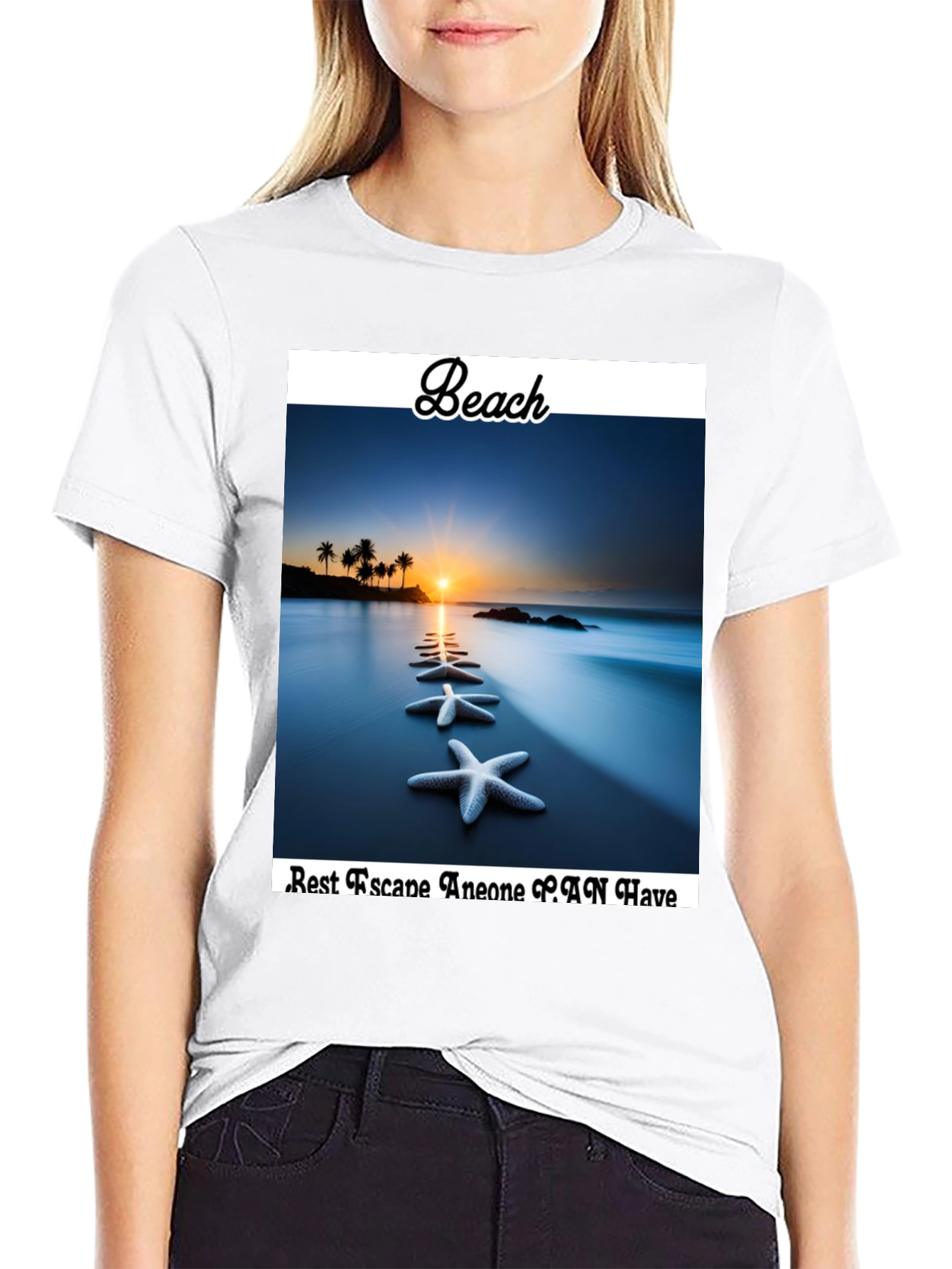 Beach Starfish T-Shirt - Best Escape Anyone Can Have
