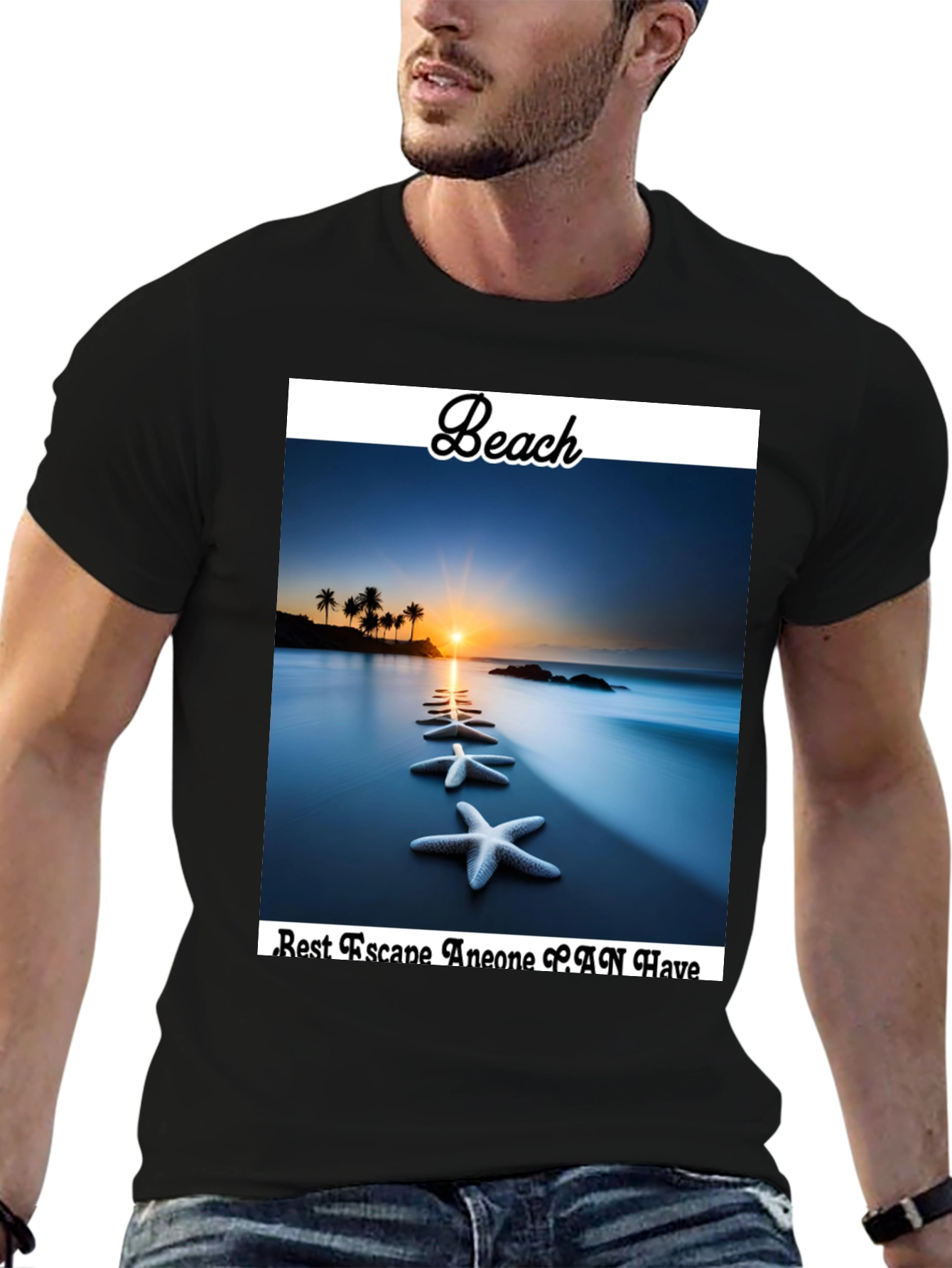 Beach Starfish T-Shirt - Best Escape Anyone Can Have