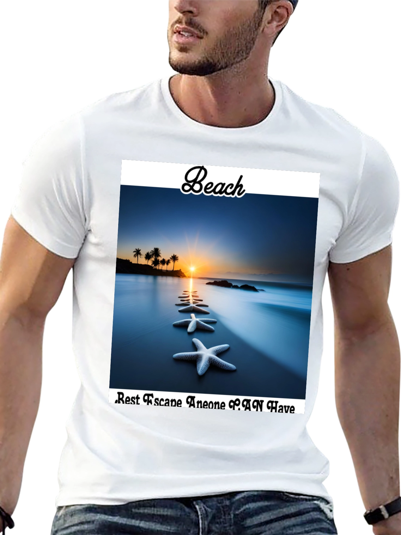 Beach Starfish T-Shirt - Best Escape Anyone Can Have