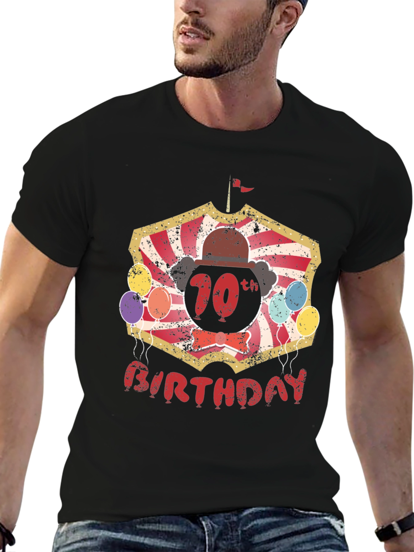 70th Birthday Circus Theme Graphic Tee