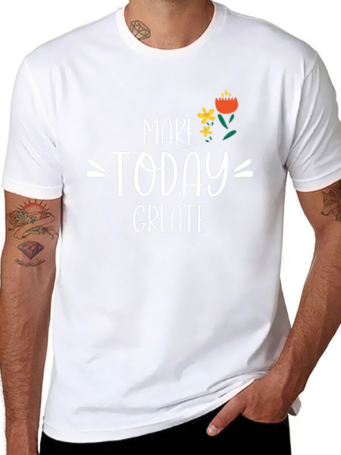 Make Today Great Graphic Tee - Black Cotton Shirt