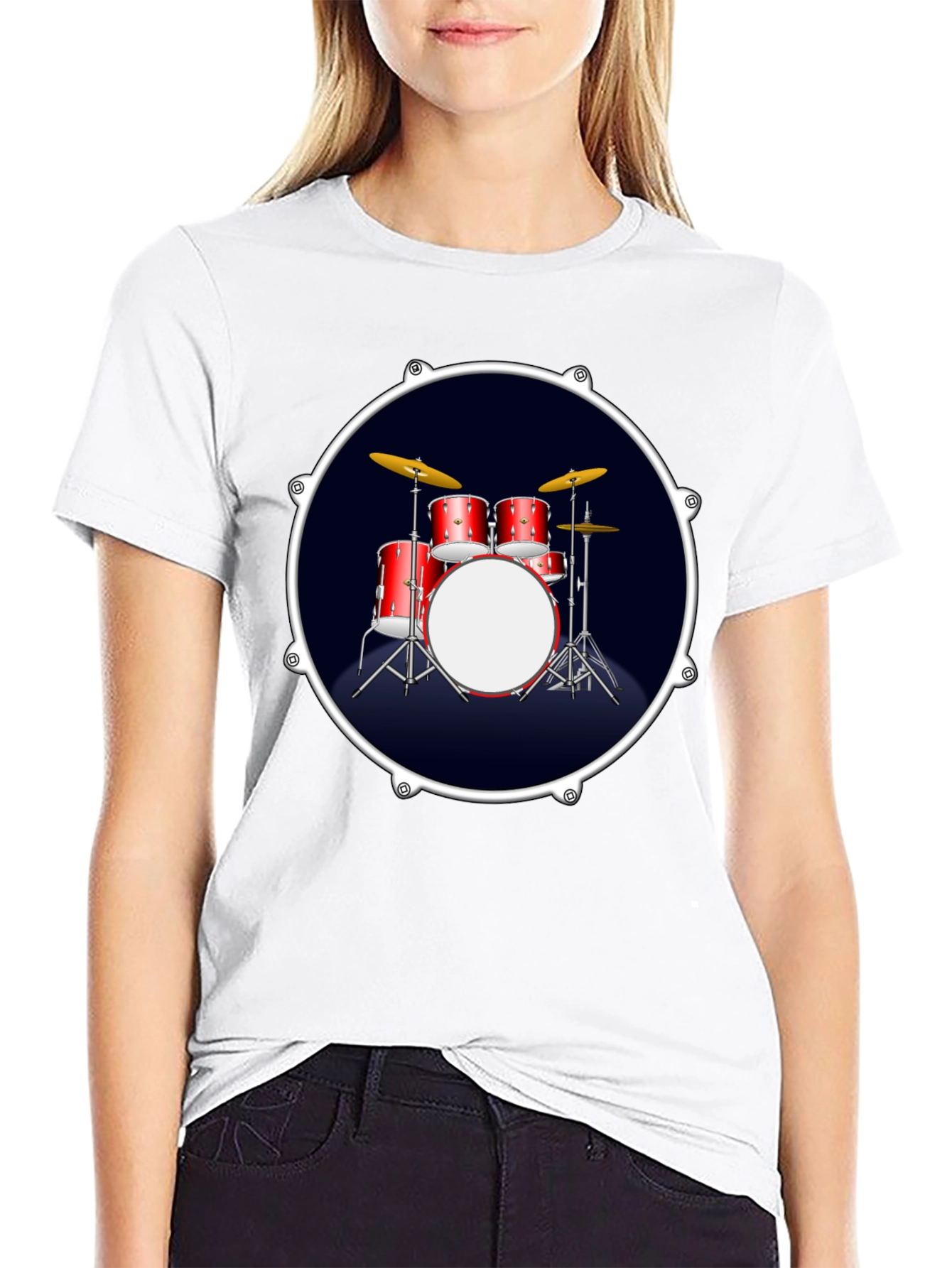 Drum Kit Graphic T-Shirt - Musician Tee