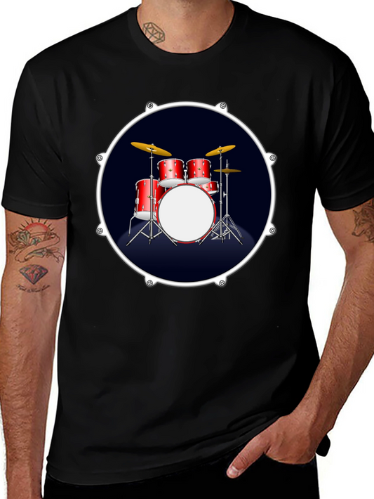 Drum Kit Graphic T-Shirt - Musician Tee