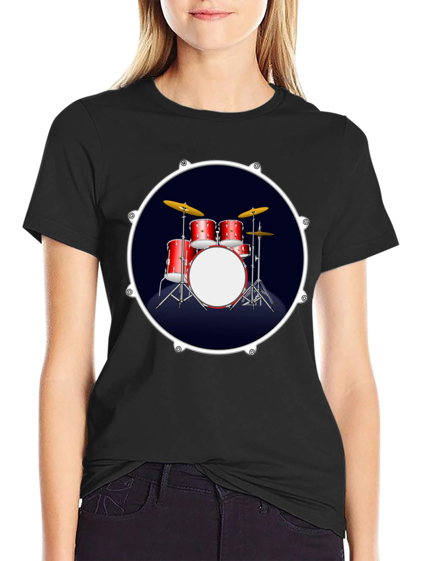 Drum Kit Graphic T-Shirt - Musician Tee