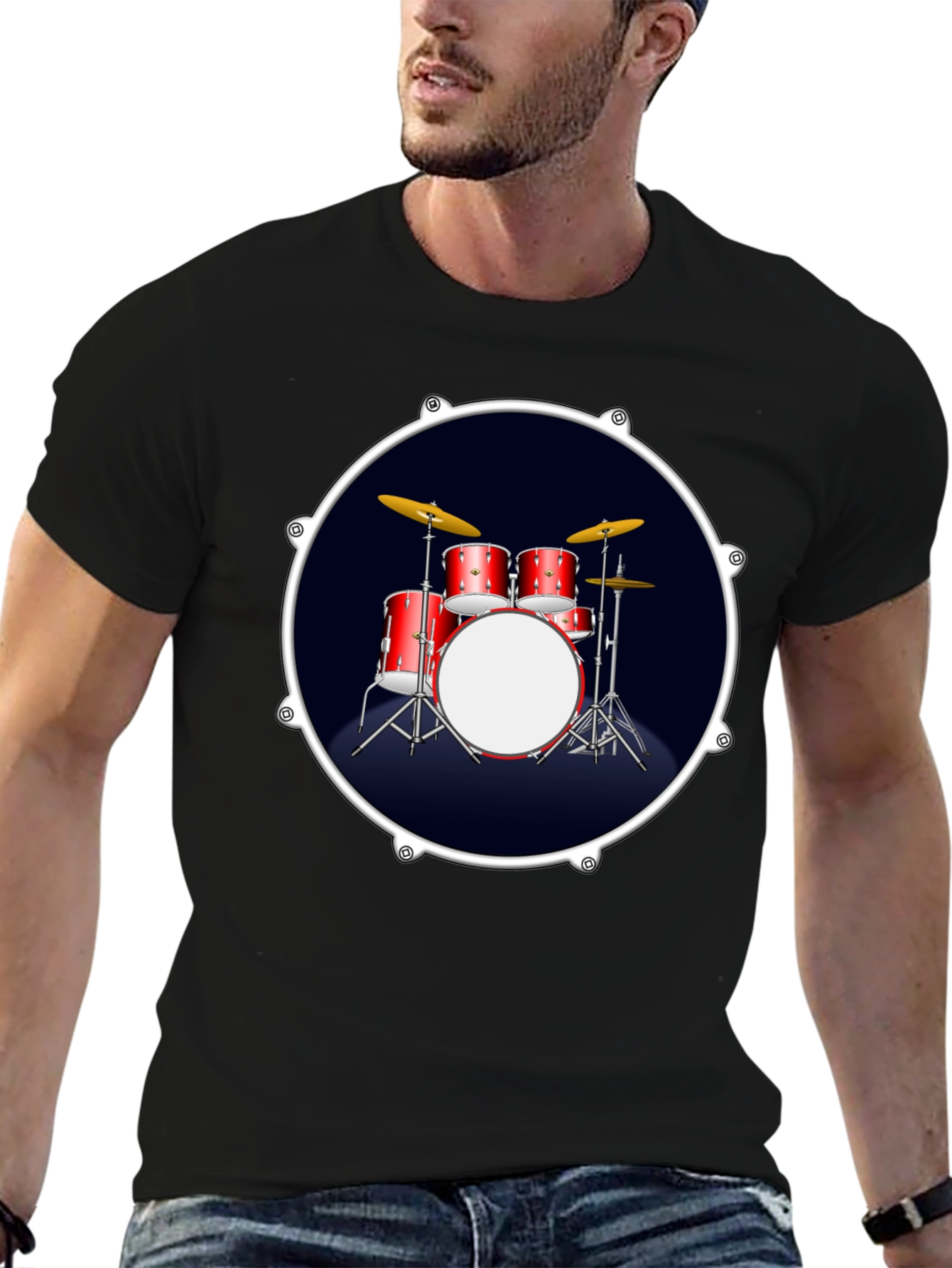 Drum Kit Graphic T-Shirt - Musician Tee