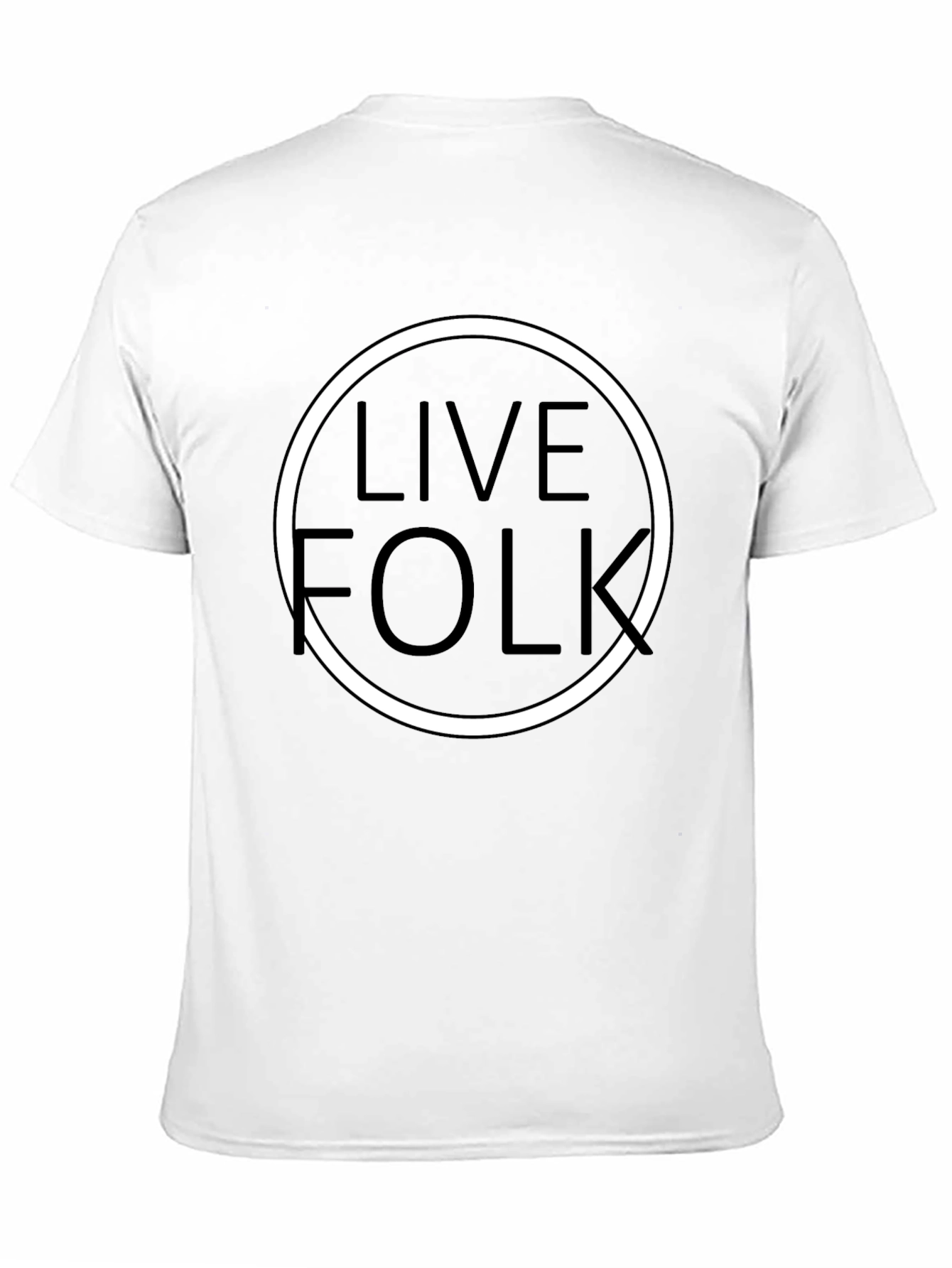 Live Folk Graphic Print Tee - Black Cotton Blend