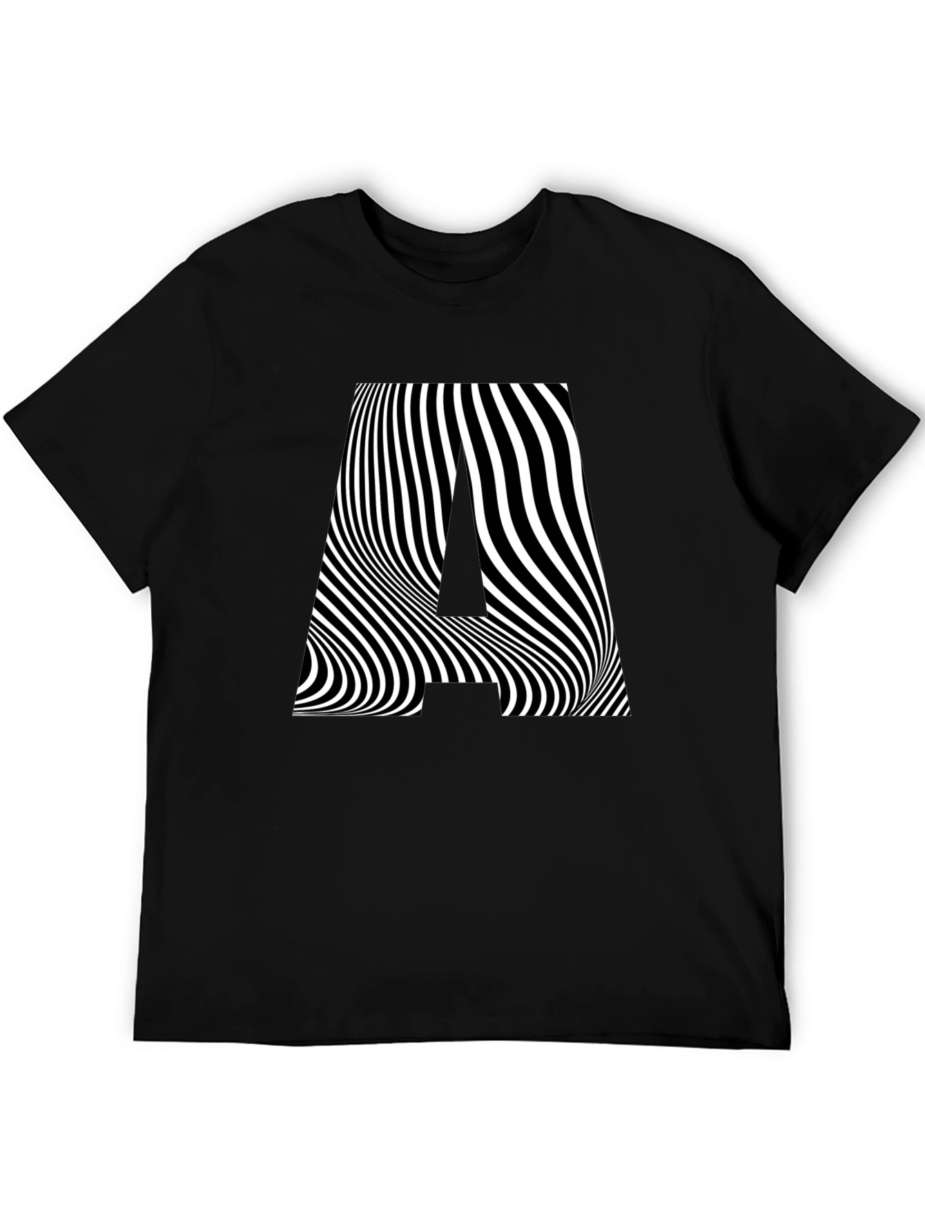 Optical Illusion A Graphic Tee - Black