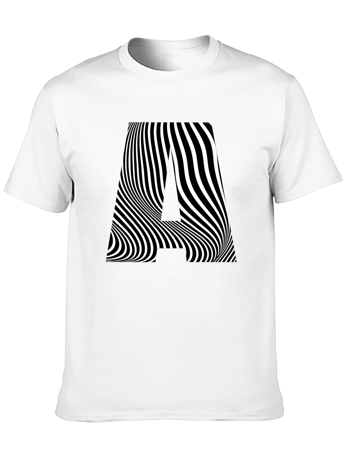 Optical Illusion A Graphic Tee - Black