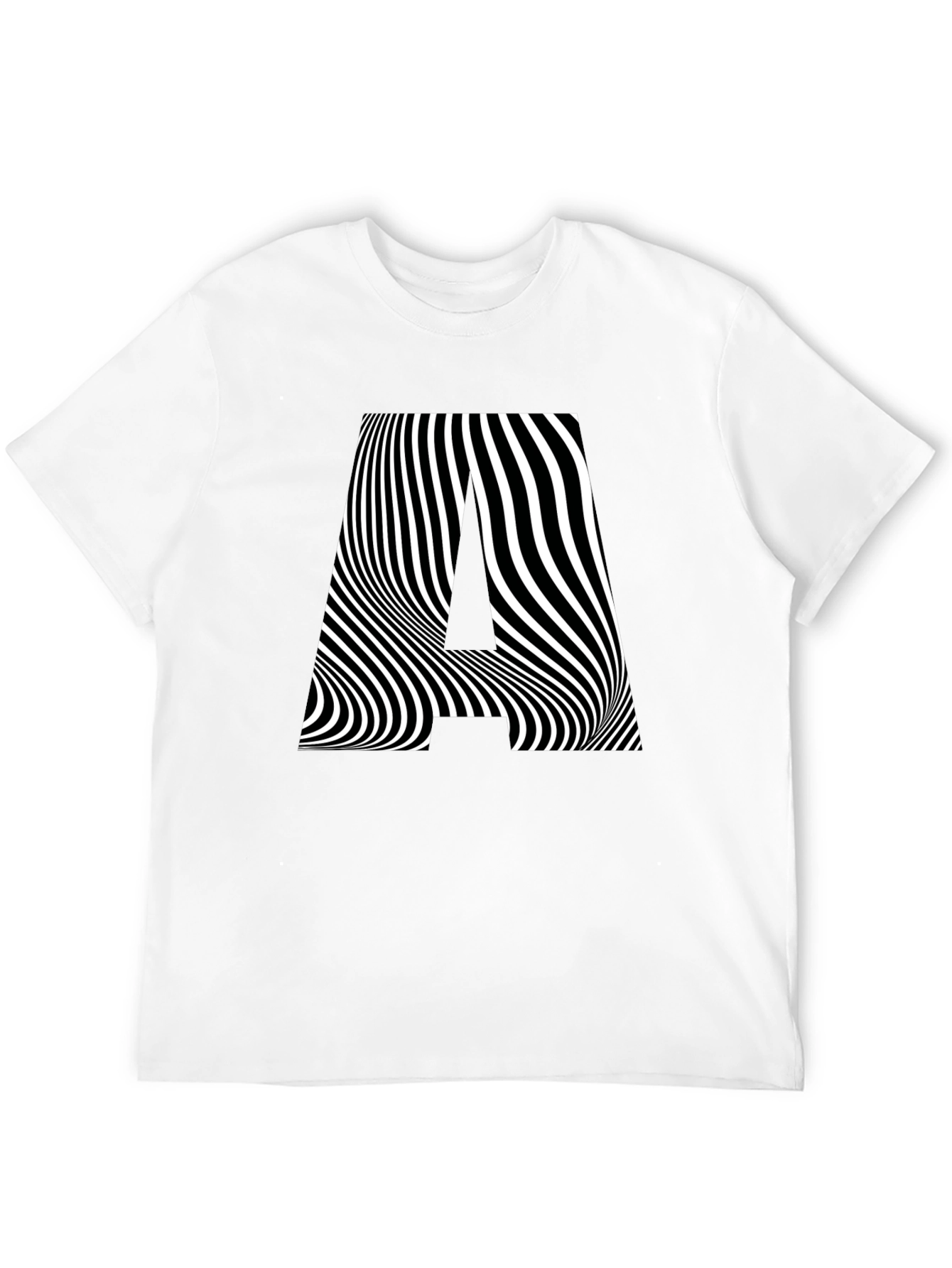 Optical Illusion A Graphic Tee - Black