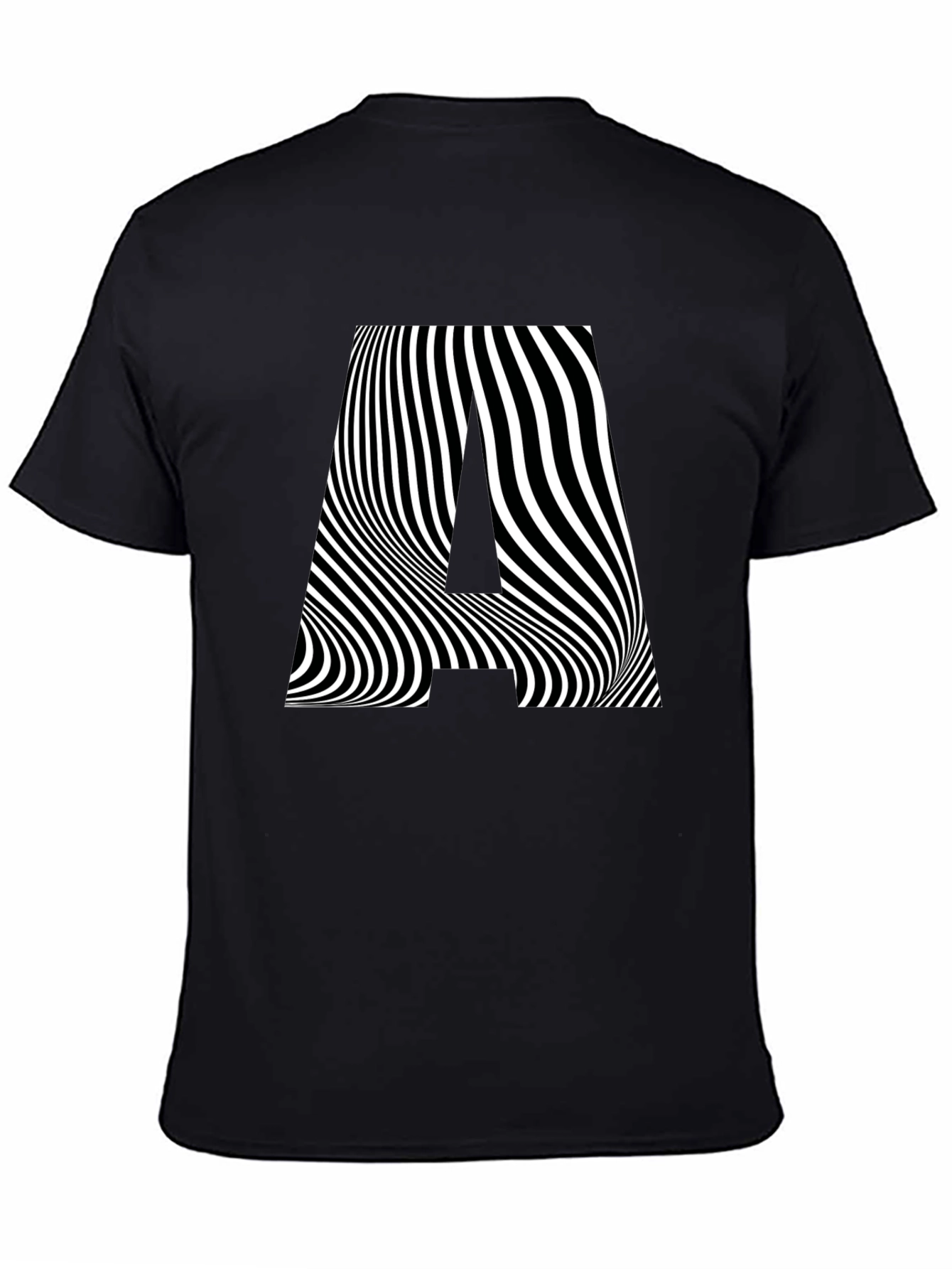 Optical Illusion A Graphic Tee - Black