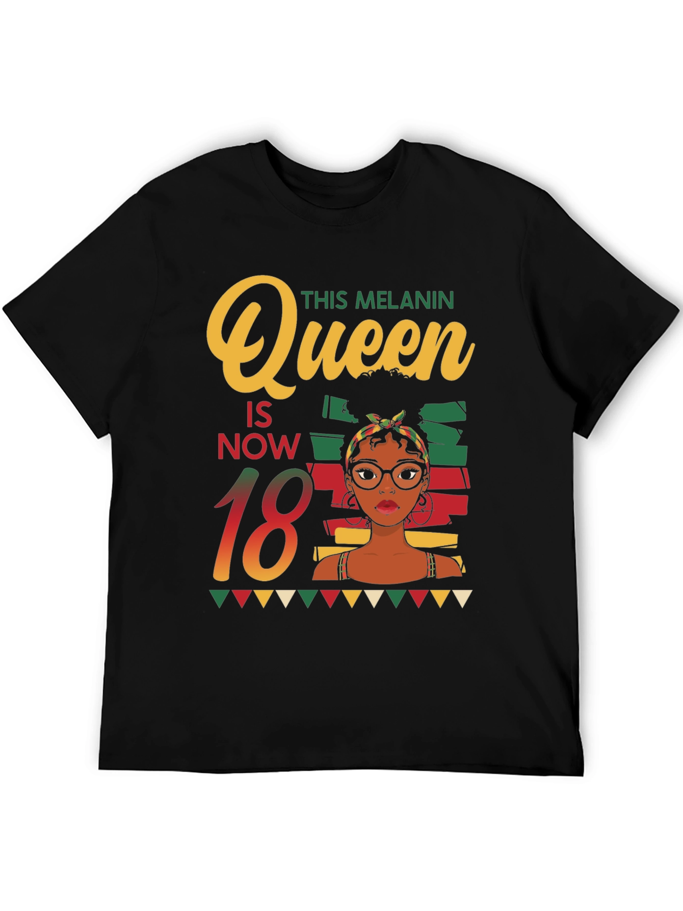 Melanin Queen 18th Birthday T-Shirt