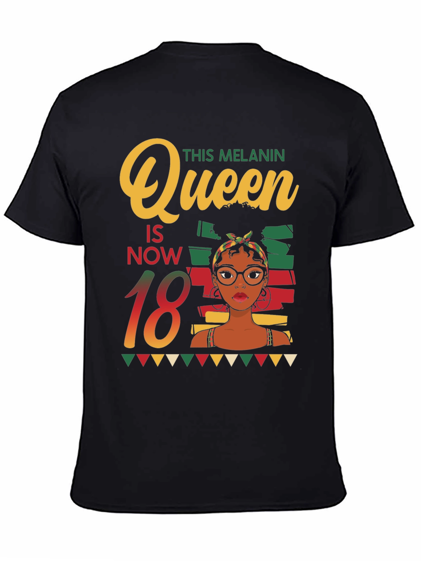 Melanin Queen 18th Birthday T-Shirt