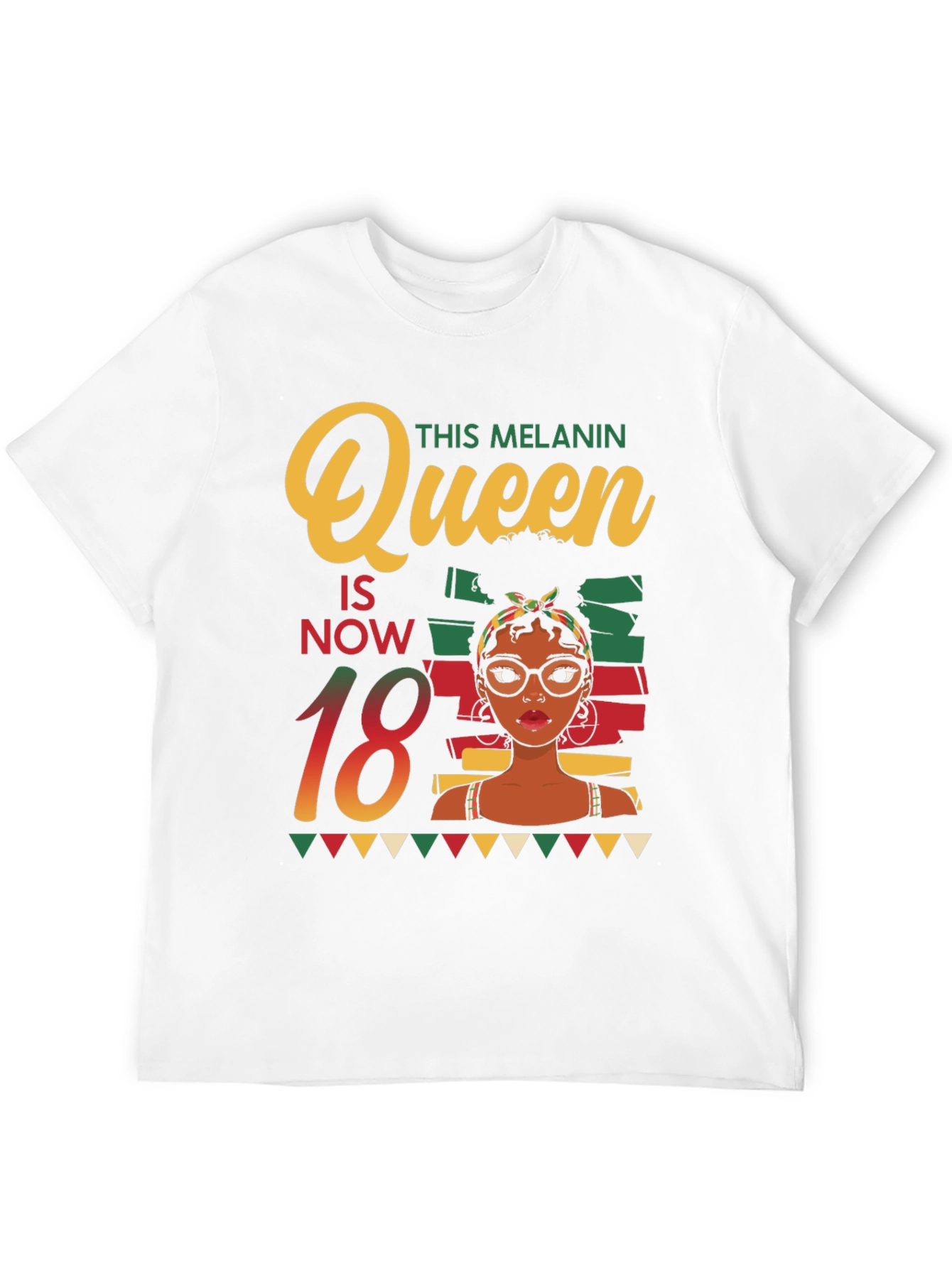 Melanin Queen 18th Birthday T-Shirt